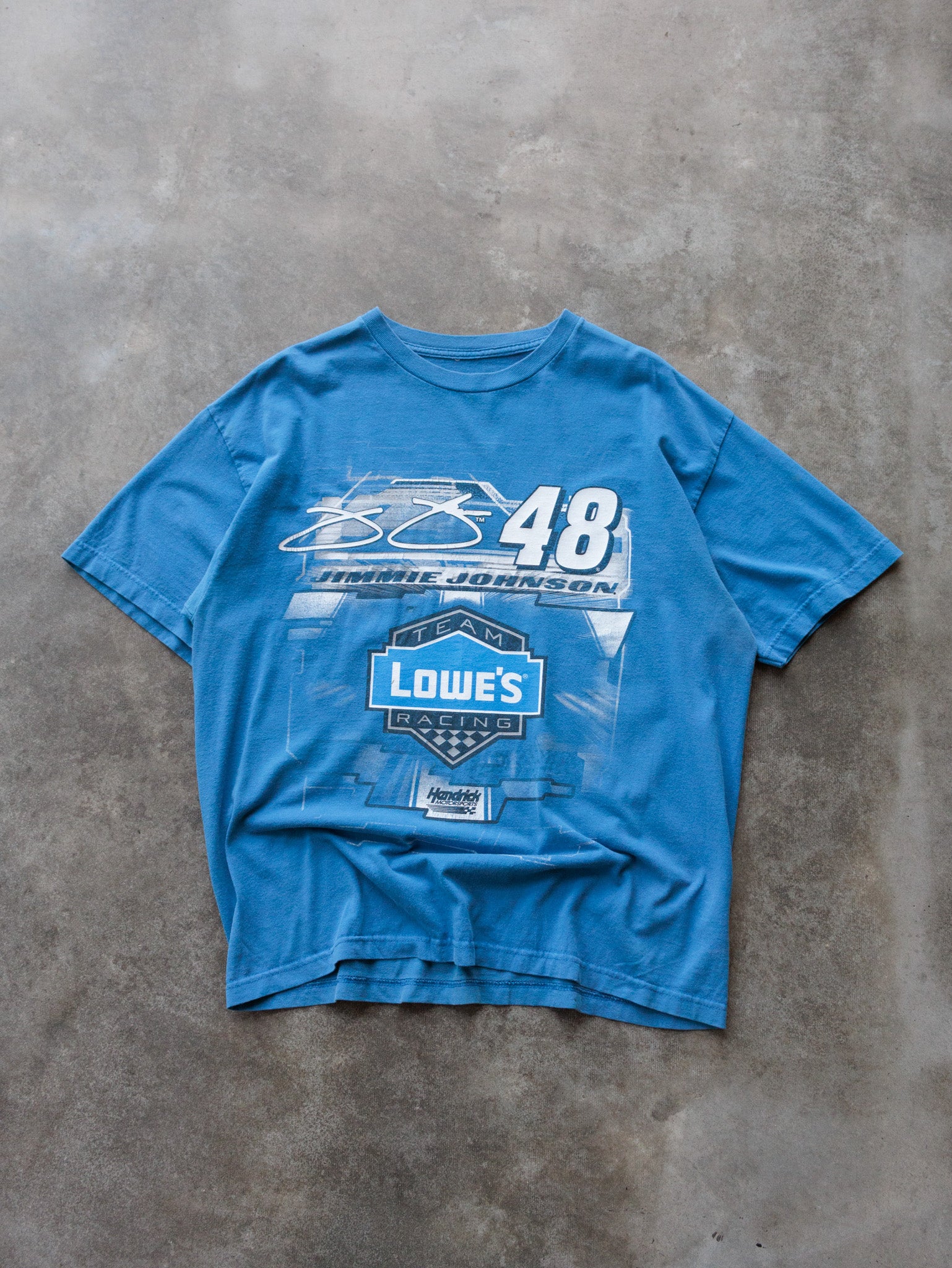 Vintage Blue NASCAR Jimmie Johnson #48 Tee (-)