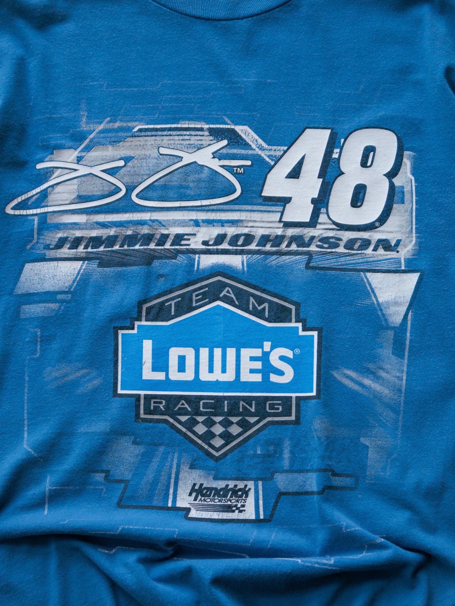 Vintage Blue NASCAR Jimmie Johnson #48 Tee (-)