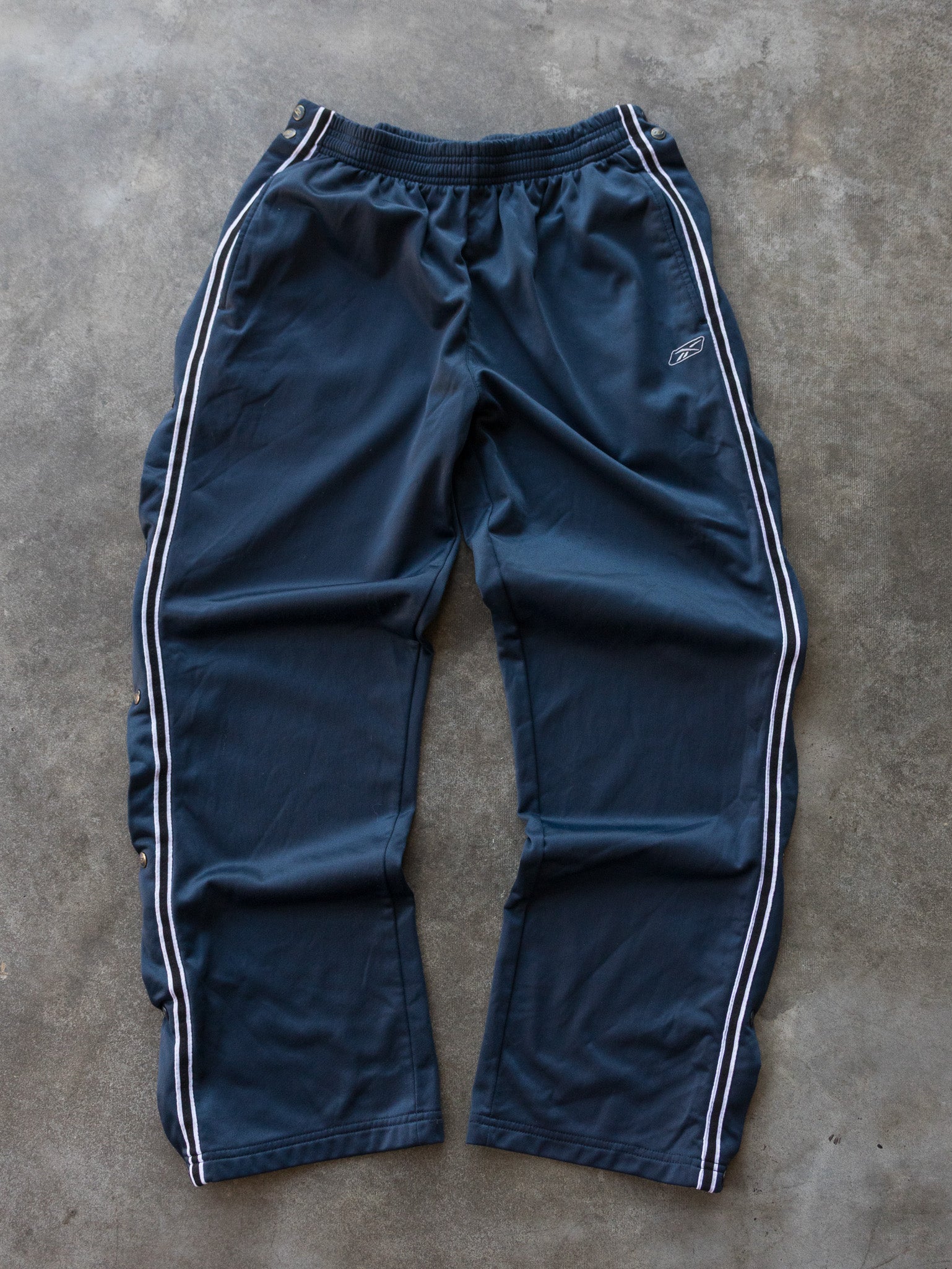 Vintage Navy Reebok Tear-Away Track Pants (L)