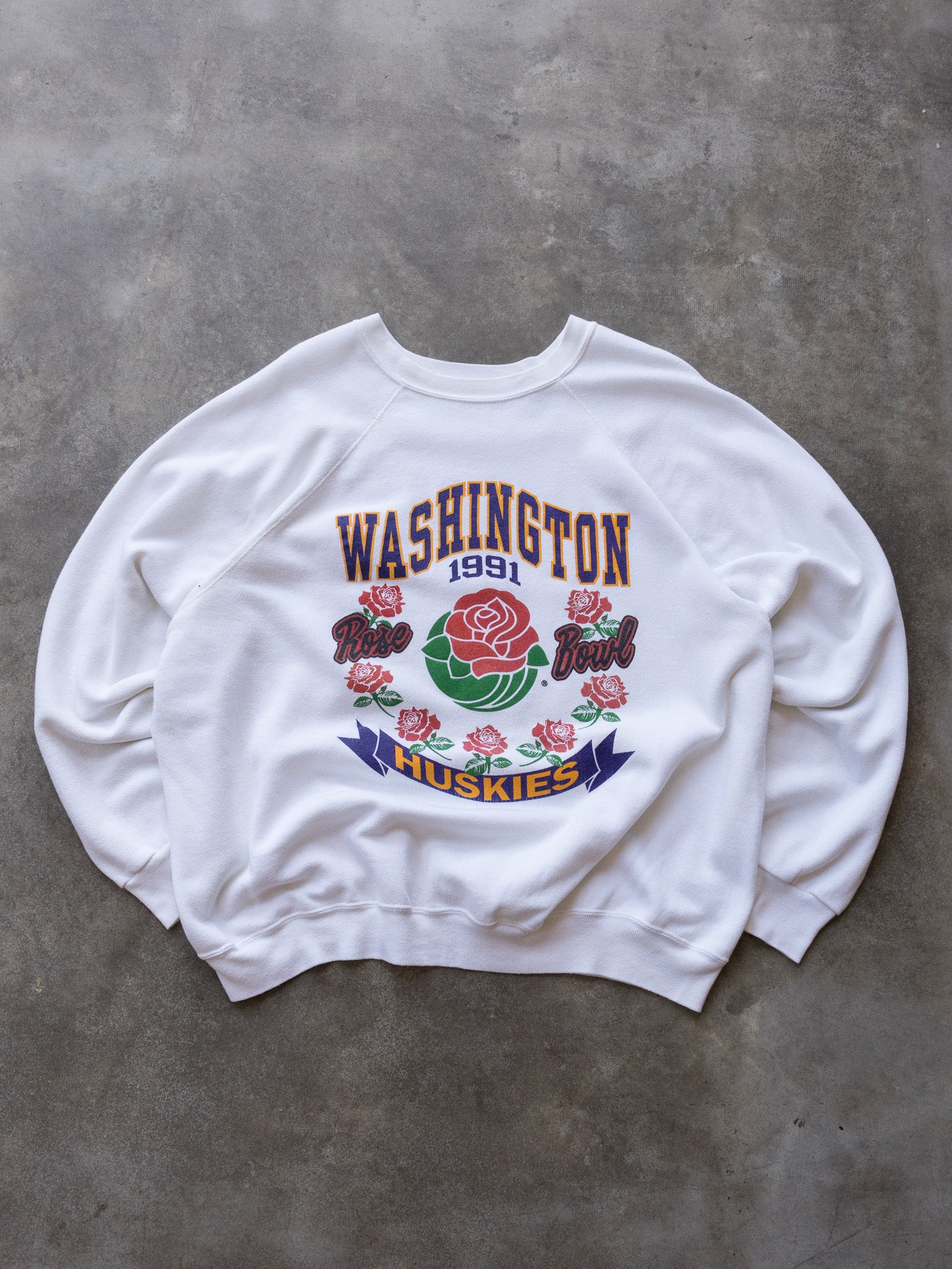 Vintage 1991 Washington Huskies Rose Bowl Sweatshirt (2XL)