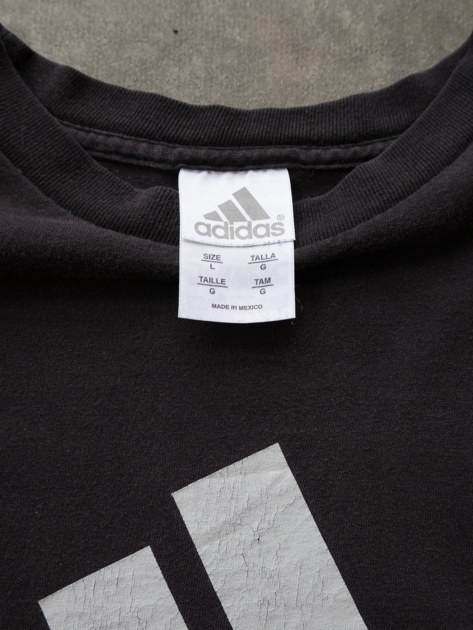 Vintage Black Adidas Long Sleeve (L)