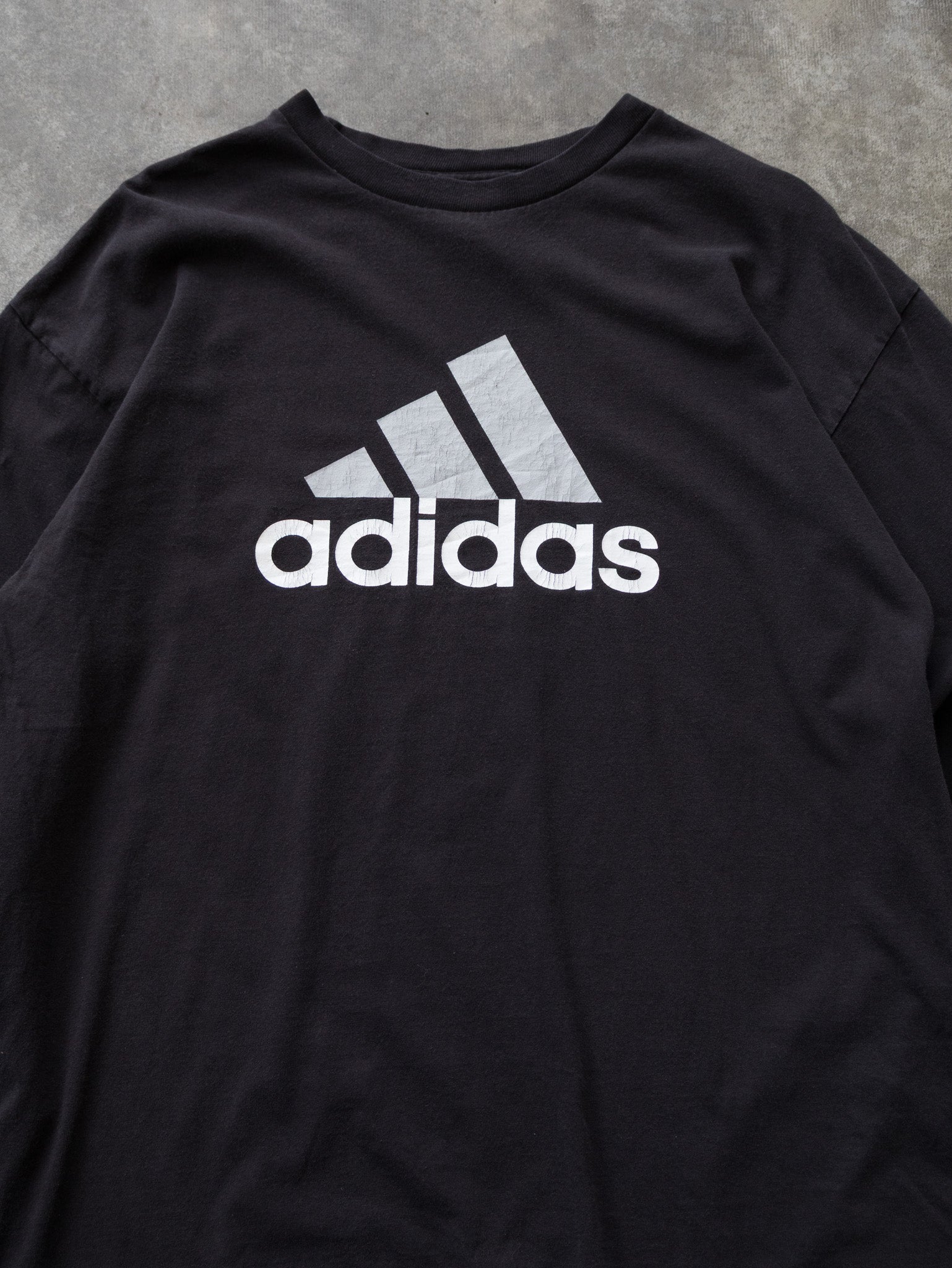 Vintage Black Adidas Long Sleeve (L)