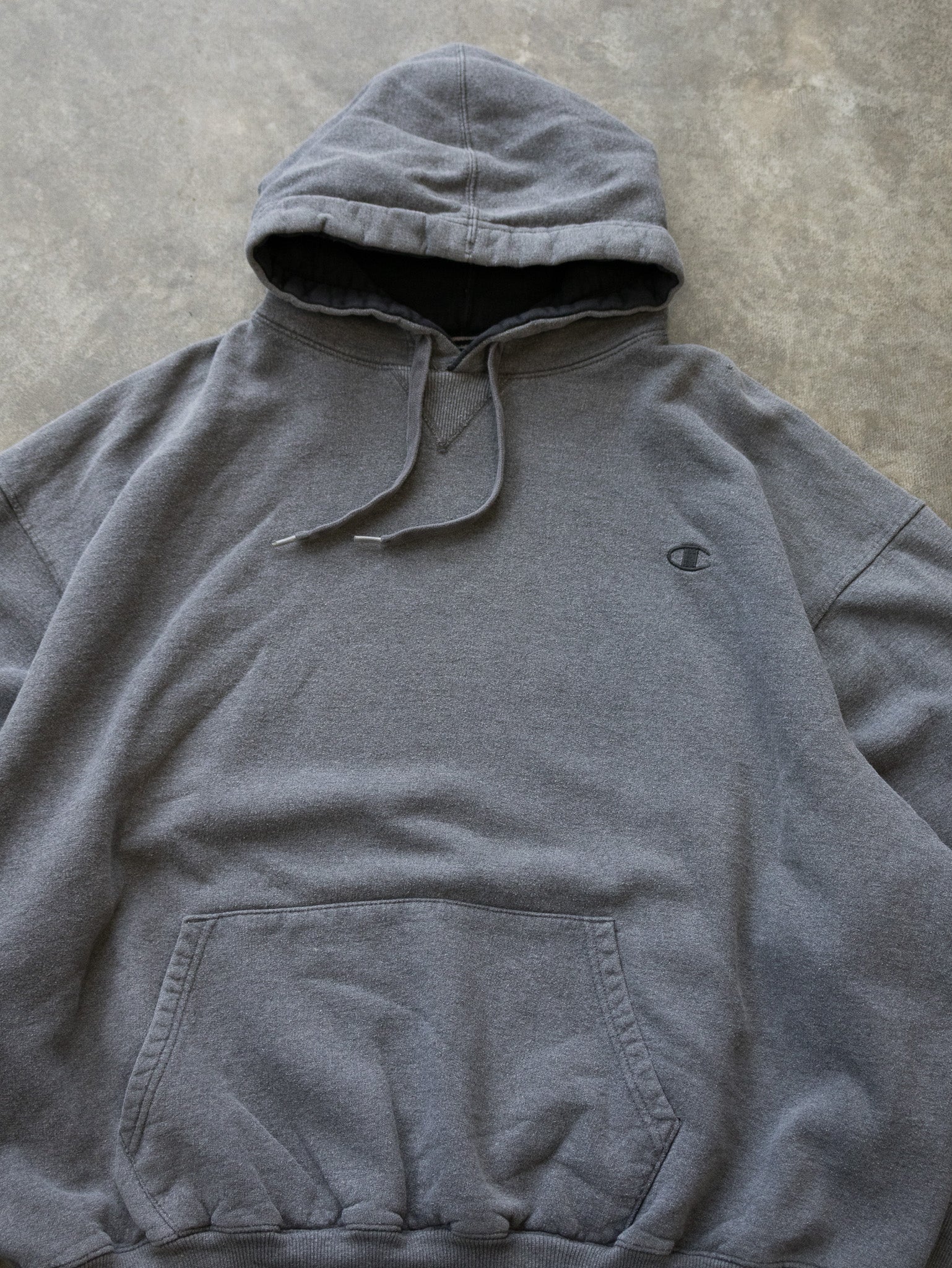 Vintage Grey Champion Hoodie (2XL)