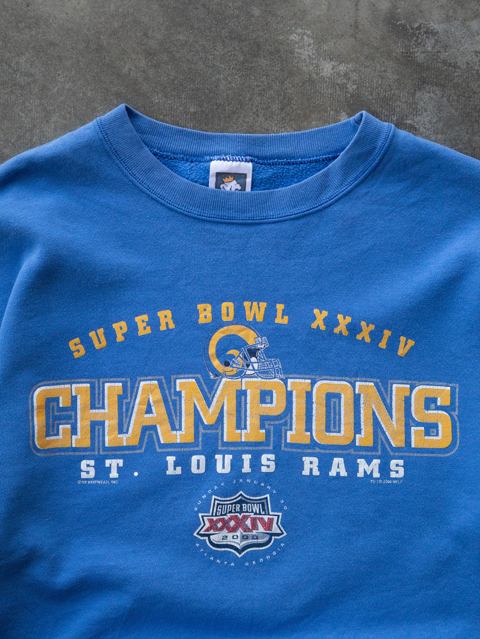 Vintage 2000 St. Louis Rams Super Bowl Champions Sweatshirt (L)
