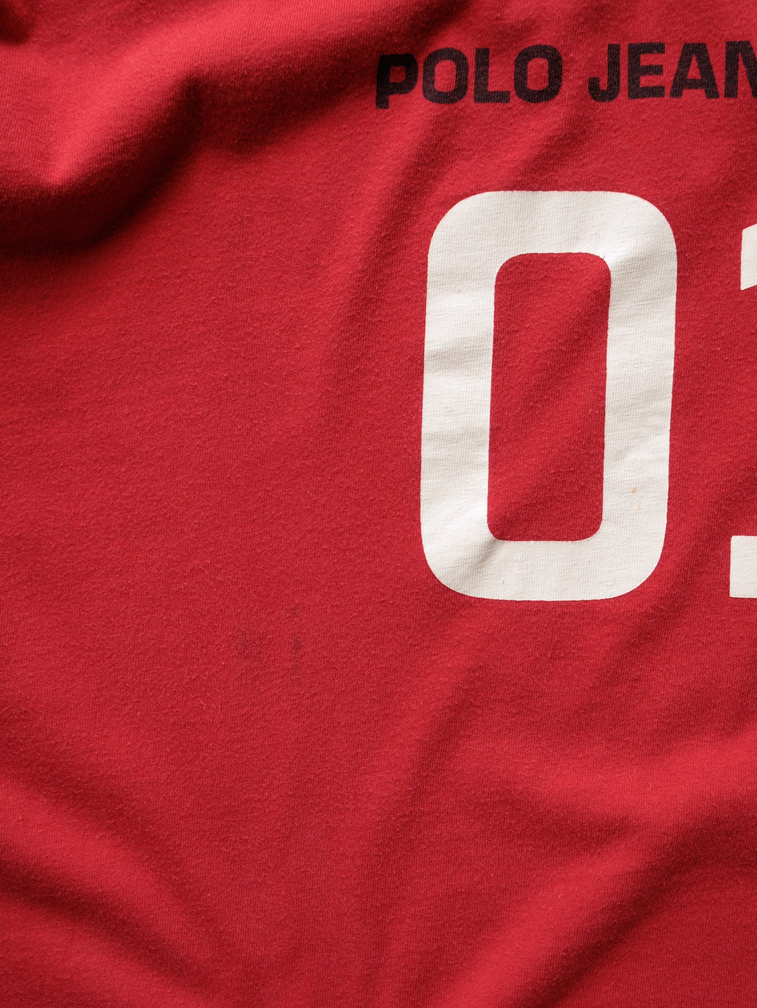 Vintage 90s Red Polo Jeans Co Long Sleeve Tee (L)