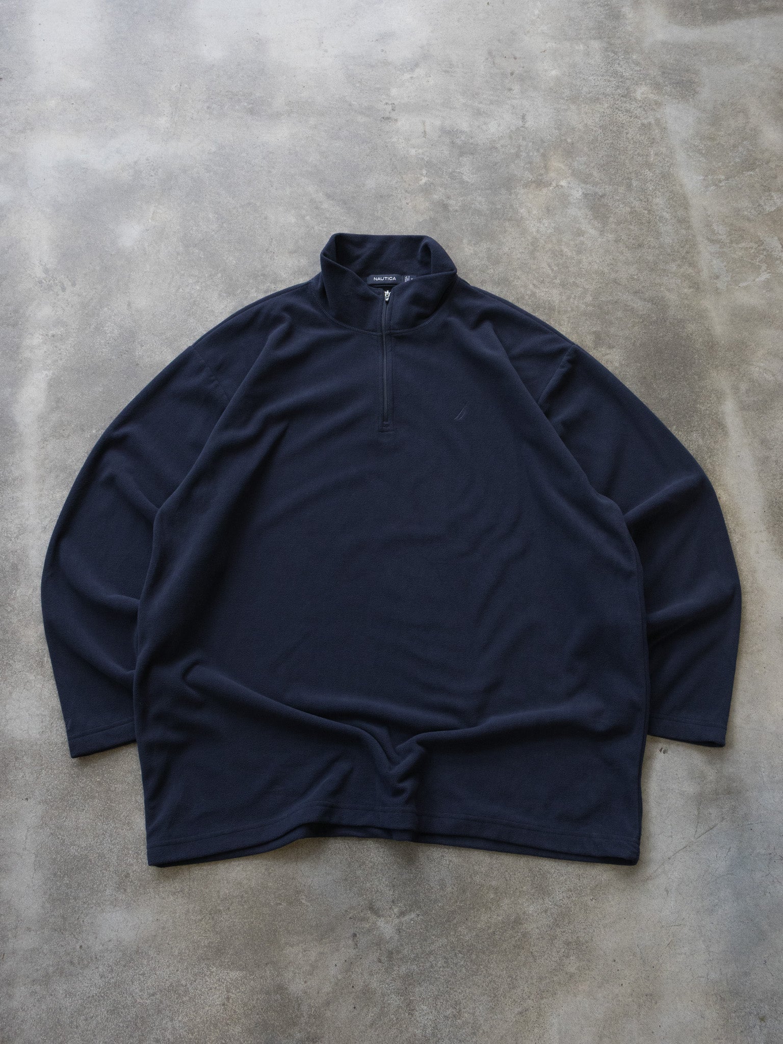 Vintage Navy Nautica Quarter Zip Fleece (2XL)