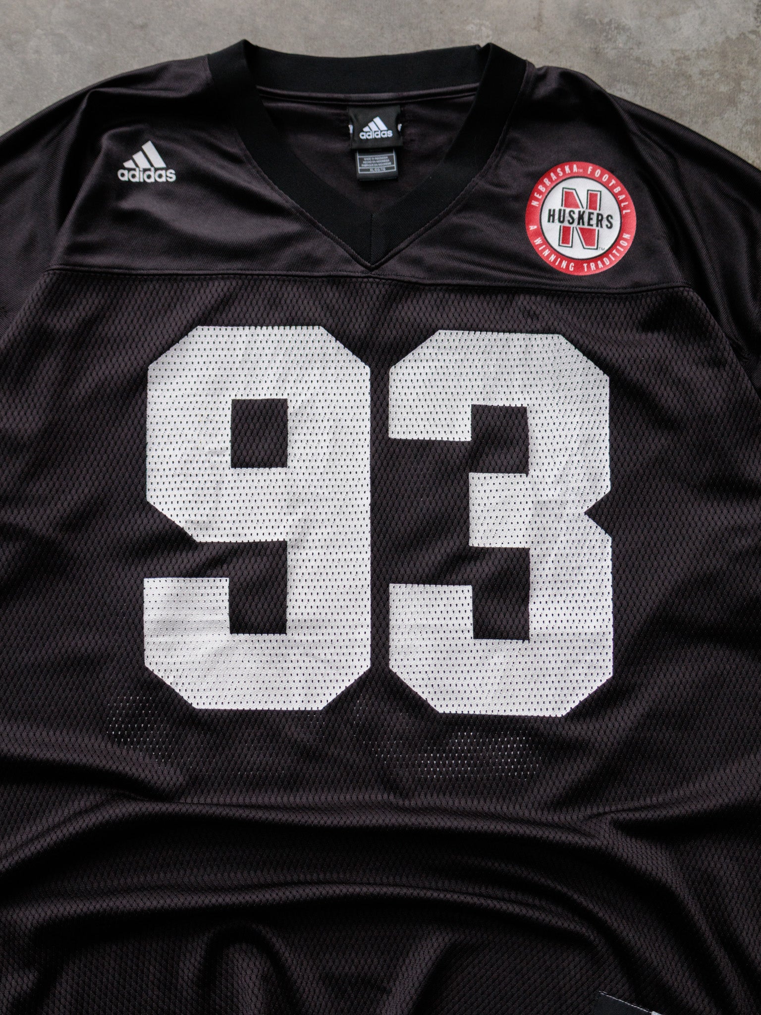 Vintage 00s Black Adidas Nebraska Huskers Blackshirts Jersey (XL)