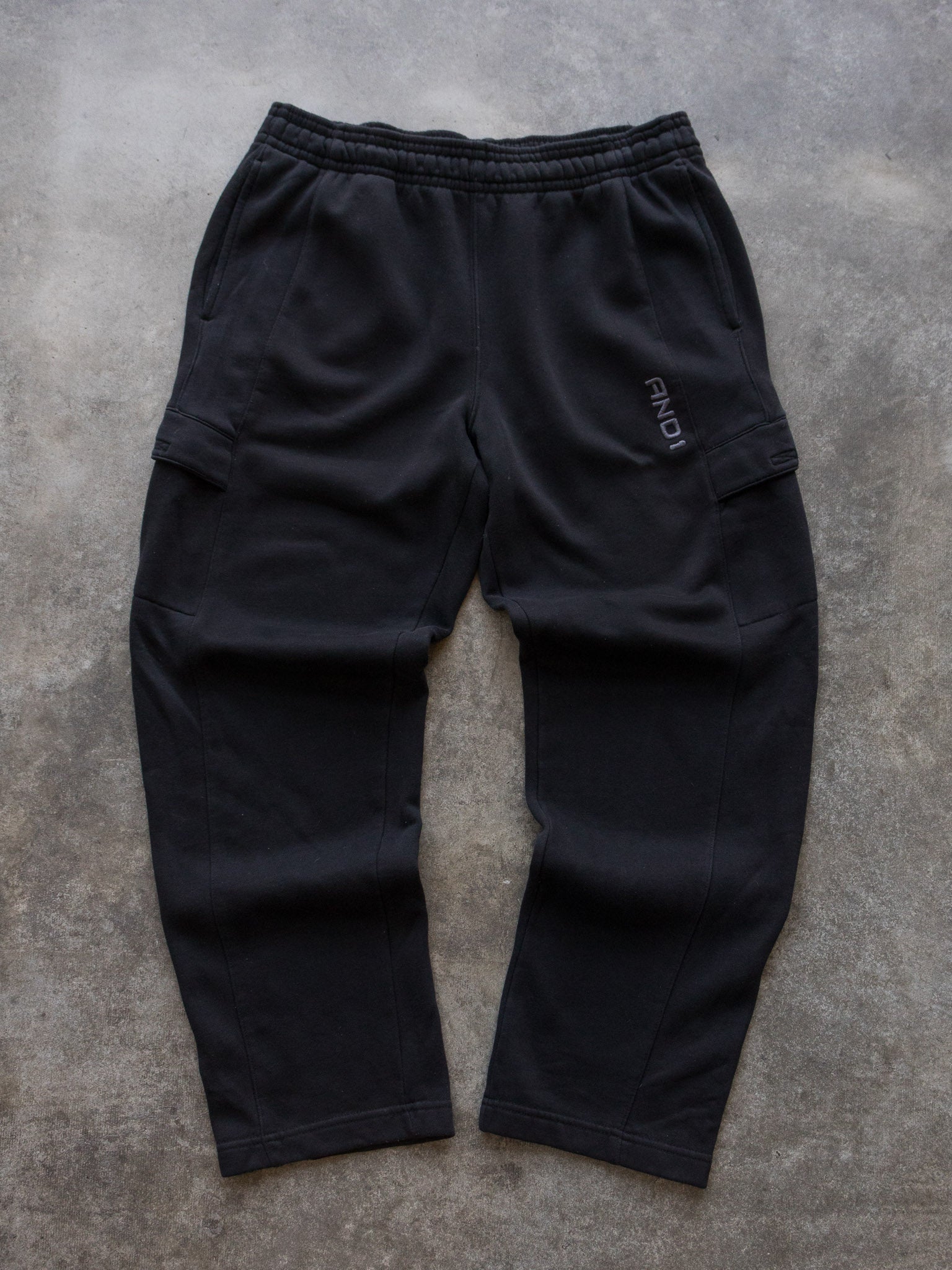 Vintage 00s Black AND1 Cargo Sweatpants (L)