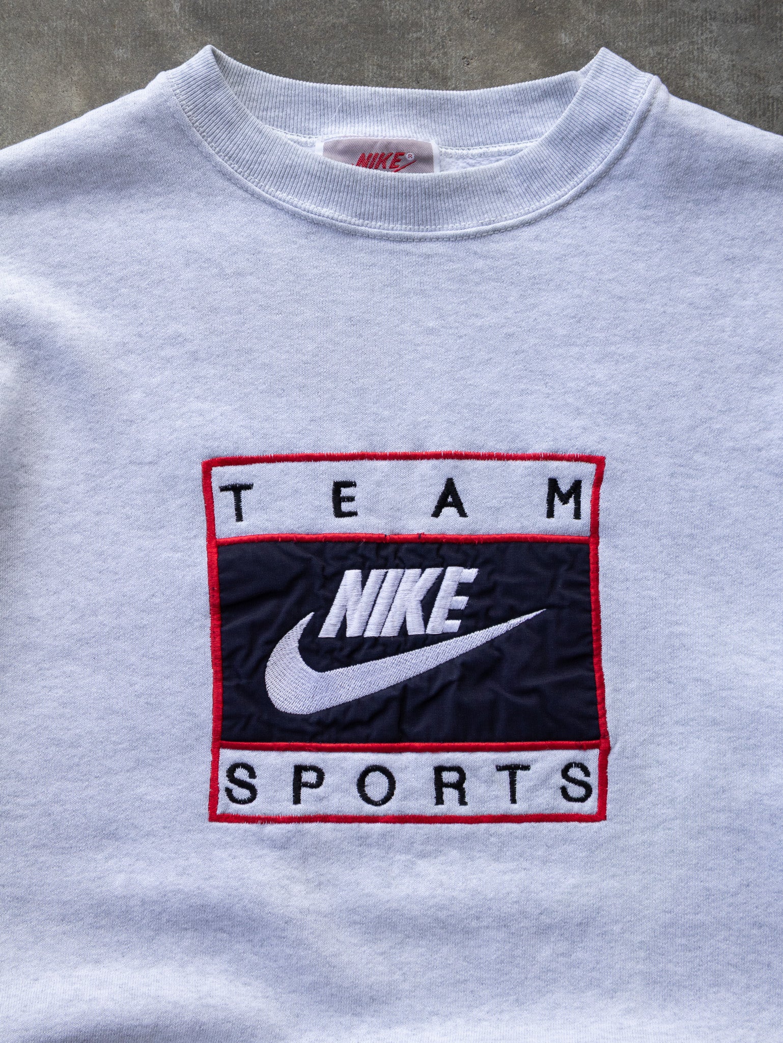 Vintage 90s Grey Nike Team Sports Sweatshirt (XL)