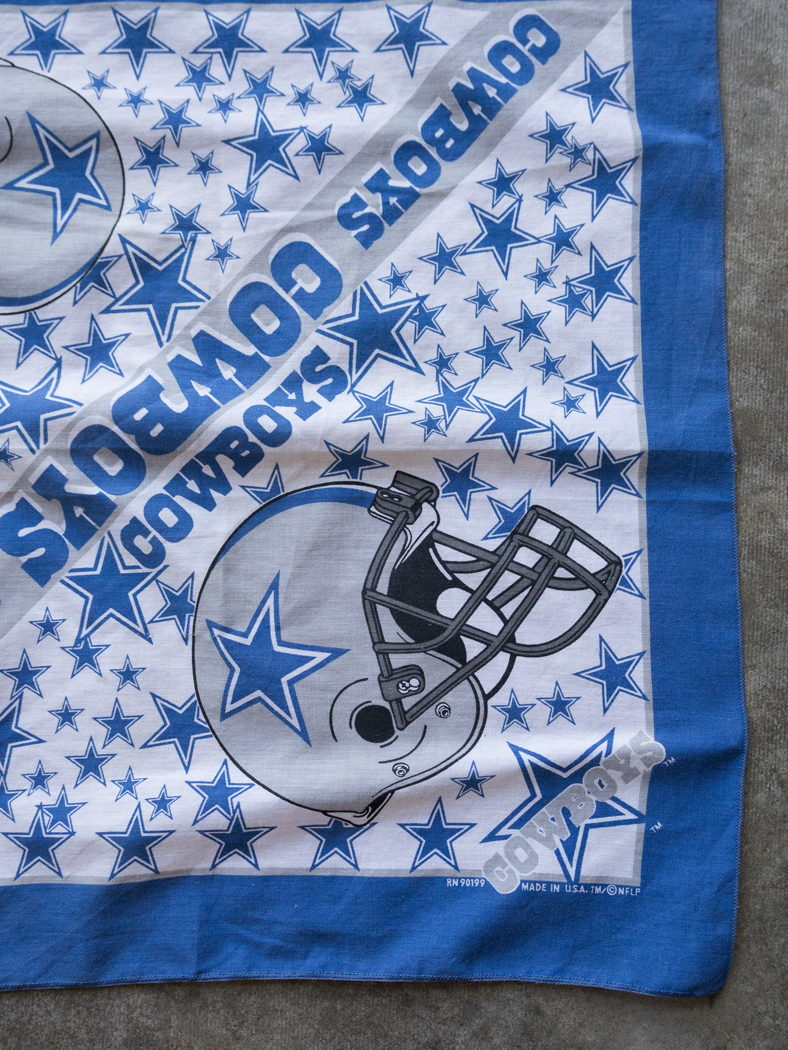 Vintage 1995 Blue & White Dallas Cowboys Bandana
