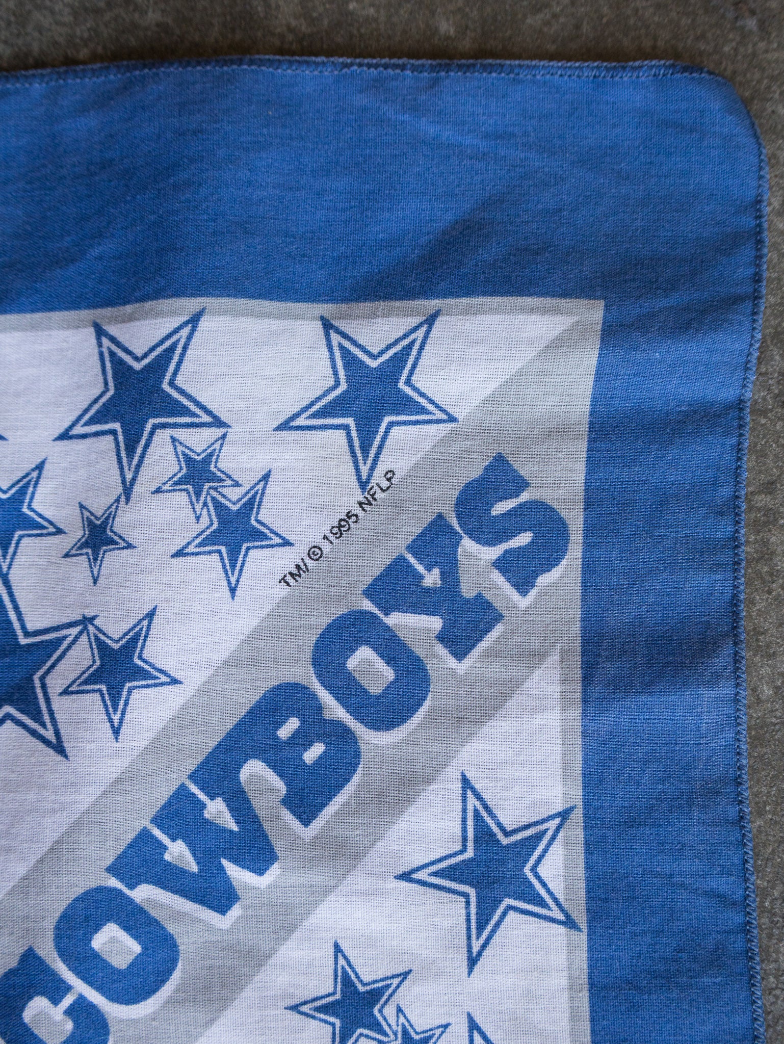 Vintage 1995 Blue & White Dallas Cowboys Bandana