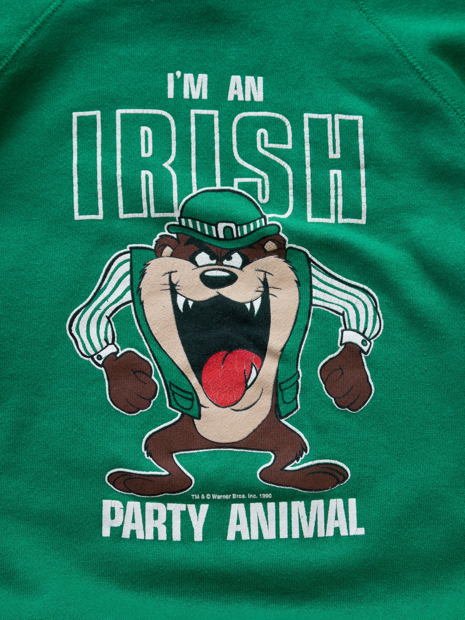 Vintage 1990 Taz I'm An Irish Party Animal Sweatshirt (L)