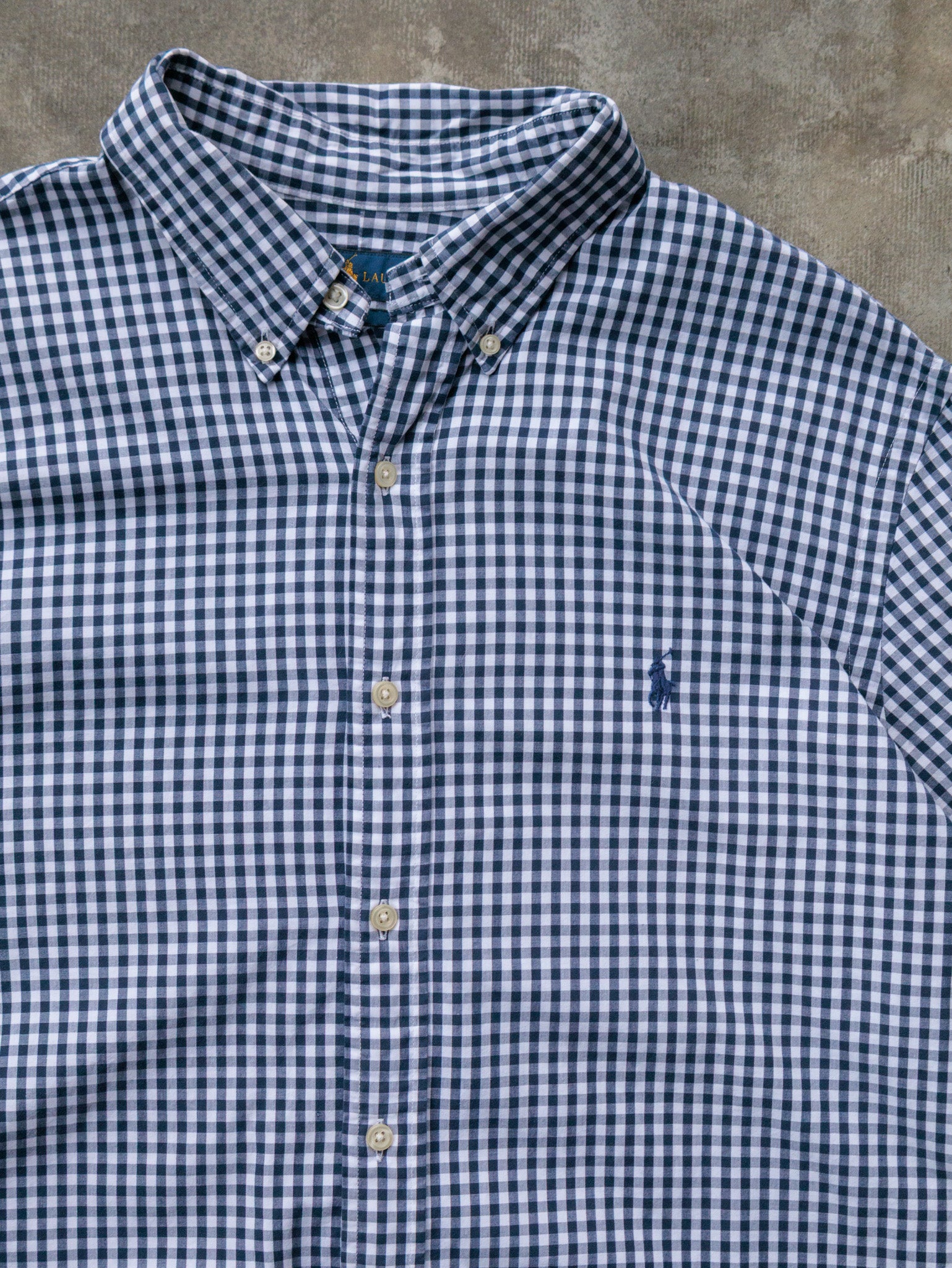 Vintage Navy Ralph Lauren Short Sleeve Shirt (XL)