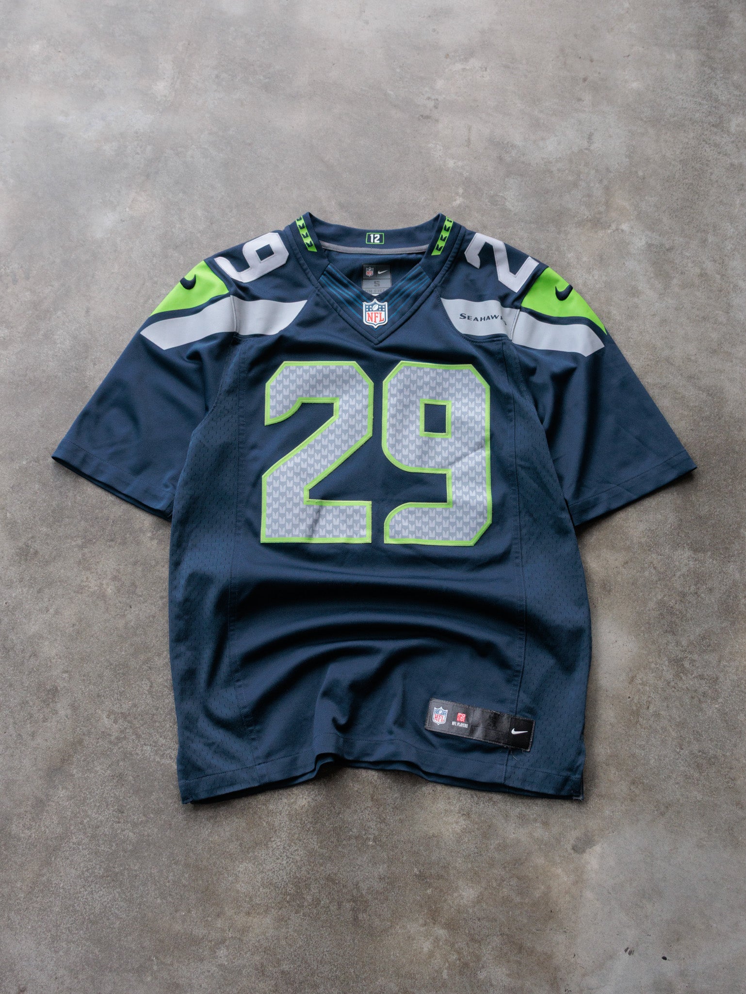 Navy Nike Seattle Seahawks Earl Thomas Jersey (S)