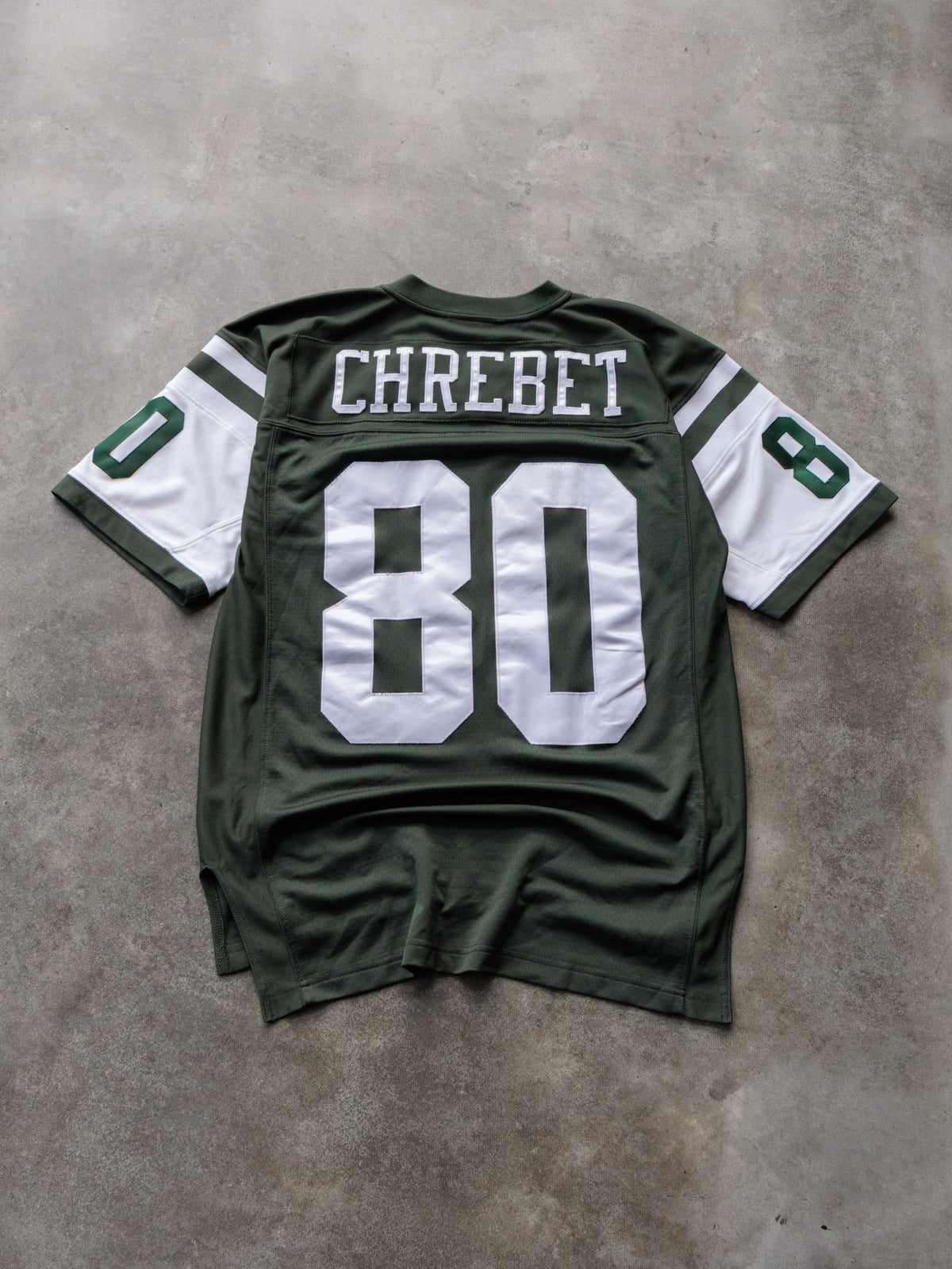 Vintage 2000 Green Mitchell & Ness New York Jets Wayne Chrebet Jersey (M)