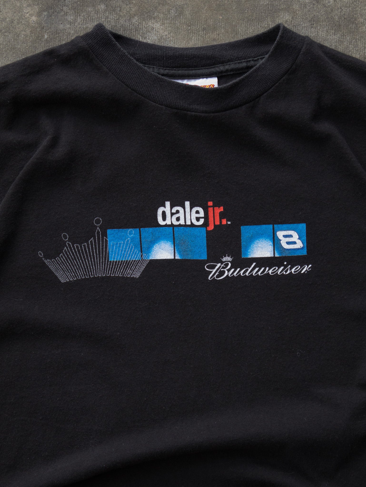 Vintage 00s Black Dale Jr. Budweiser NASCAR Tee (L)