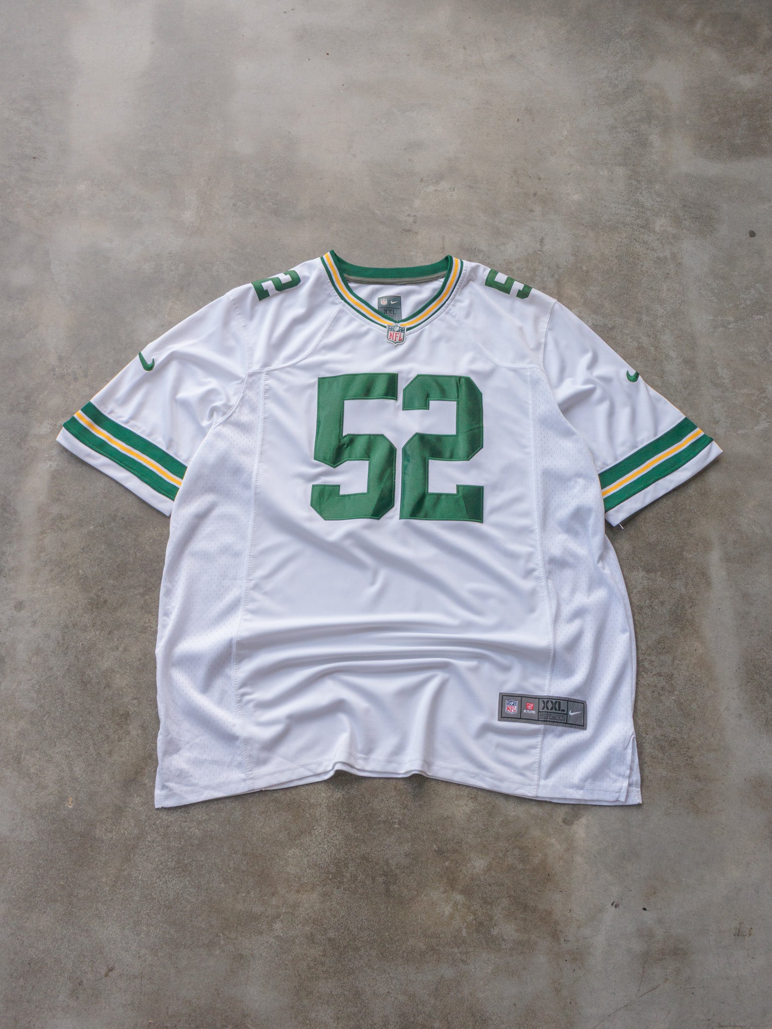 Vintage White Nike Green Bay Packers Clay Matthews Jersey (2XL)