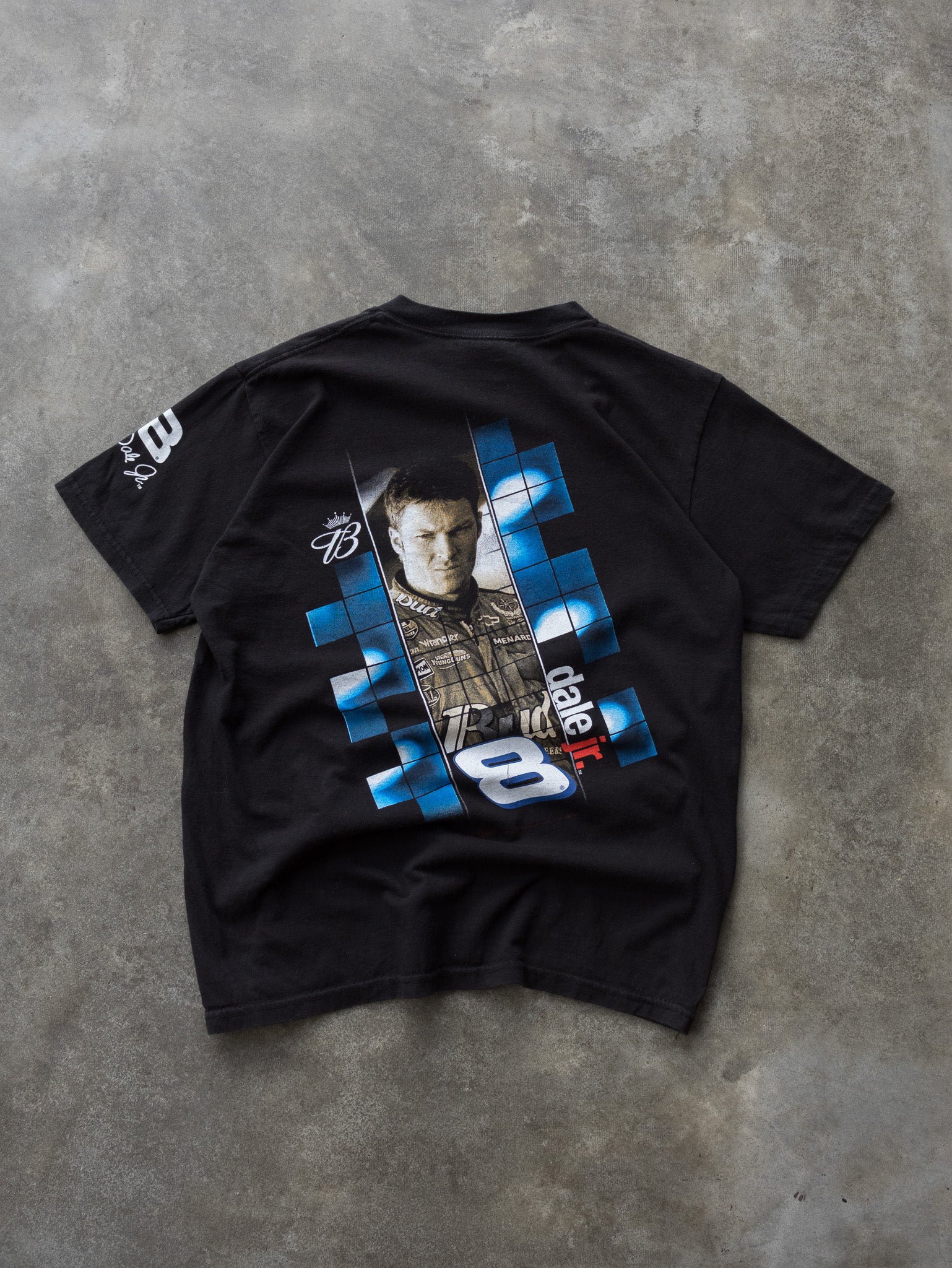 Vintage 00s Black Dale Jr. Budweiser NASCAR Tee (L)