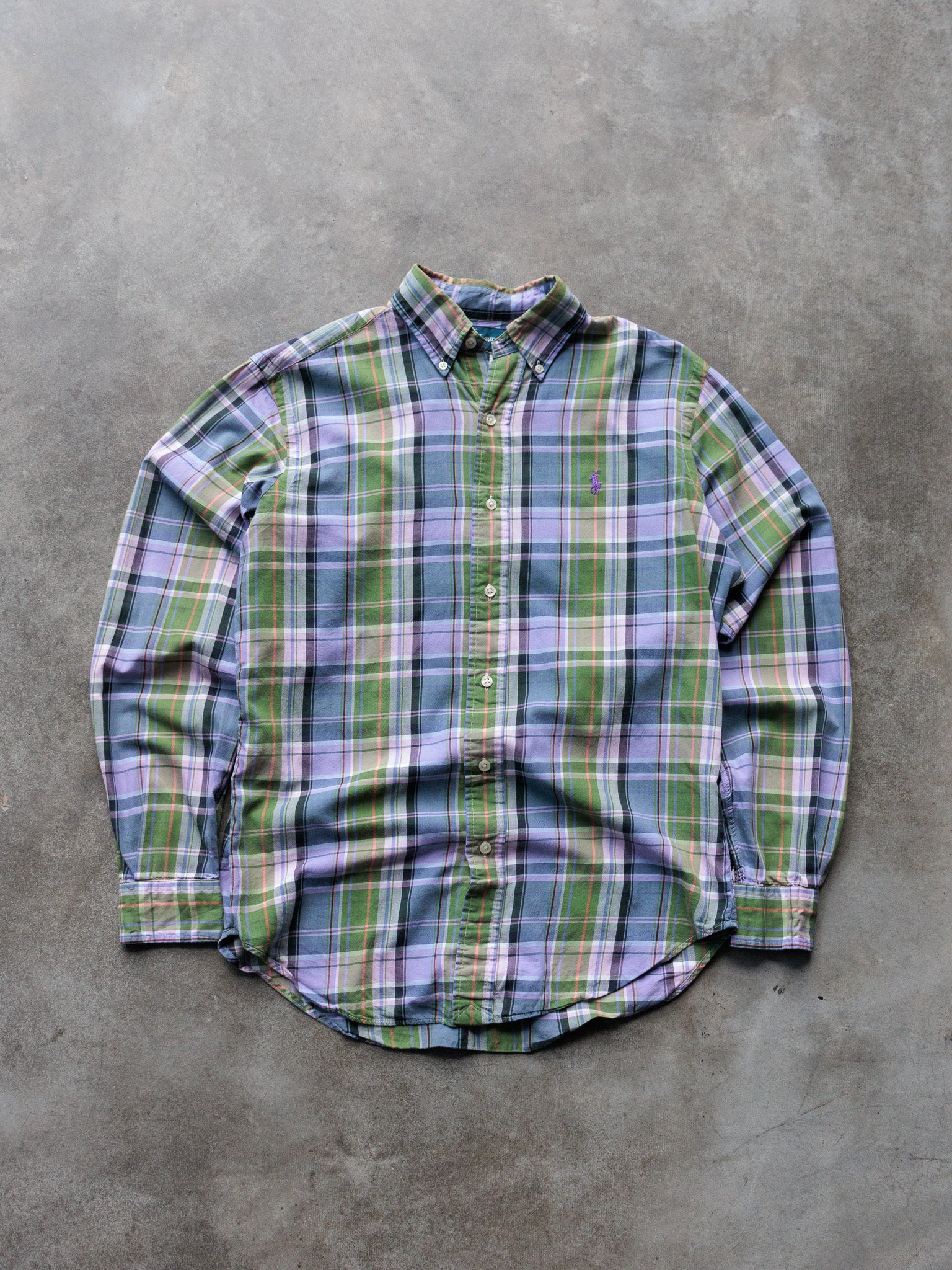 Vintage Green Ralph Lauren Plaid Shirt (S)