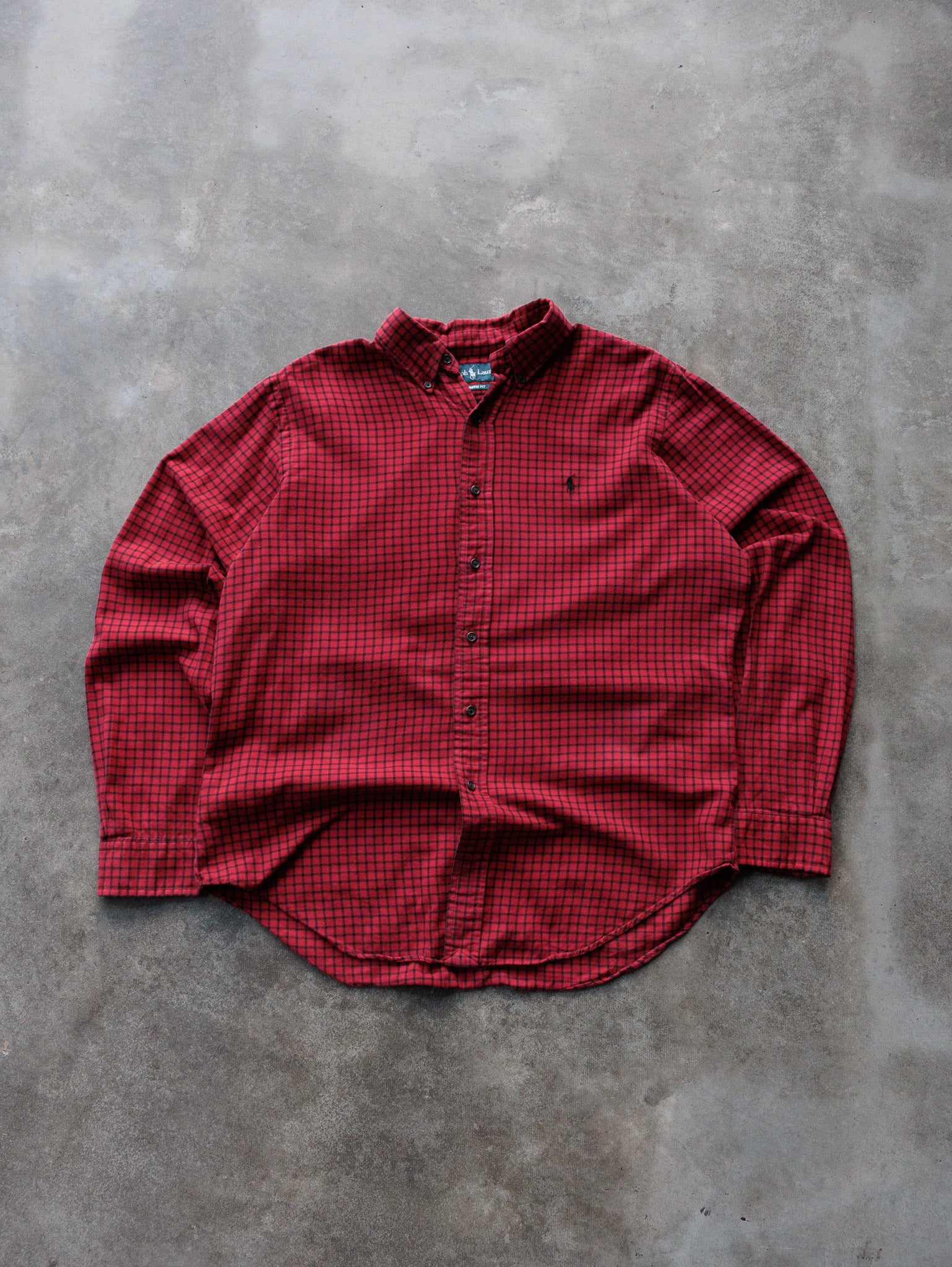 Vintage 00s Red Ralph Lauren Flannel Shirt (L)