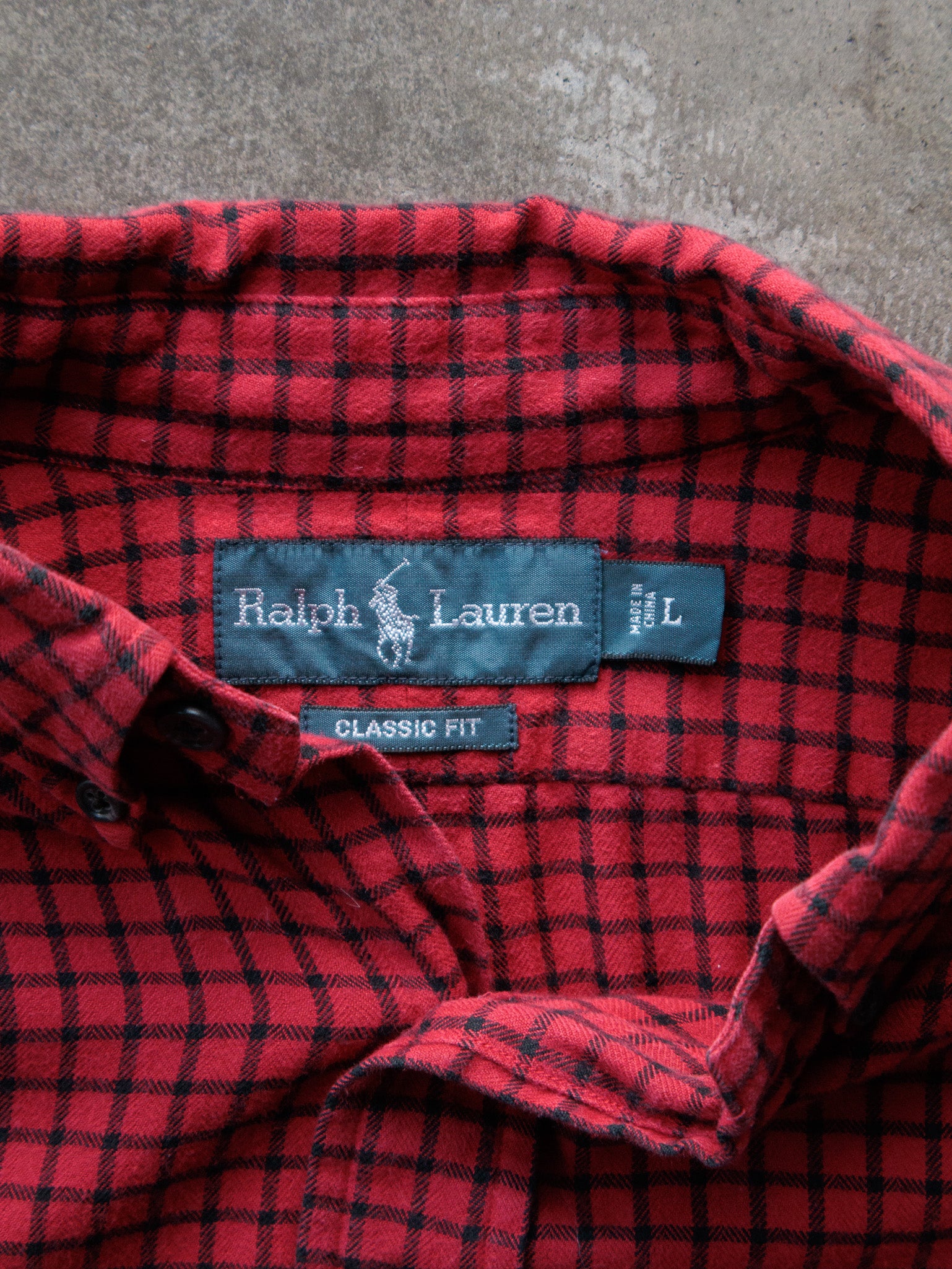 Vintage 00s Red Ralph Lauren Flannel Shirt (L)