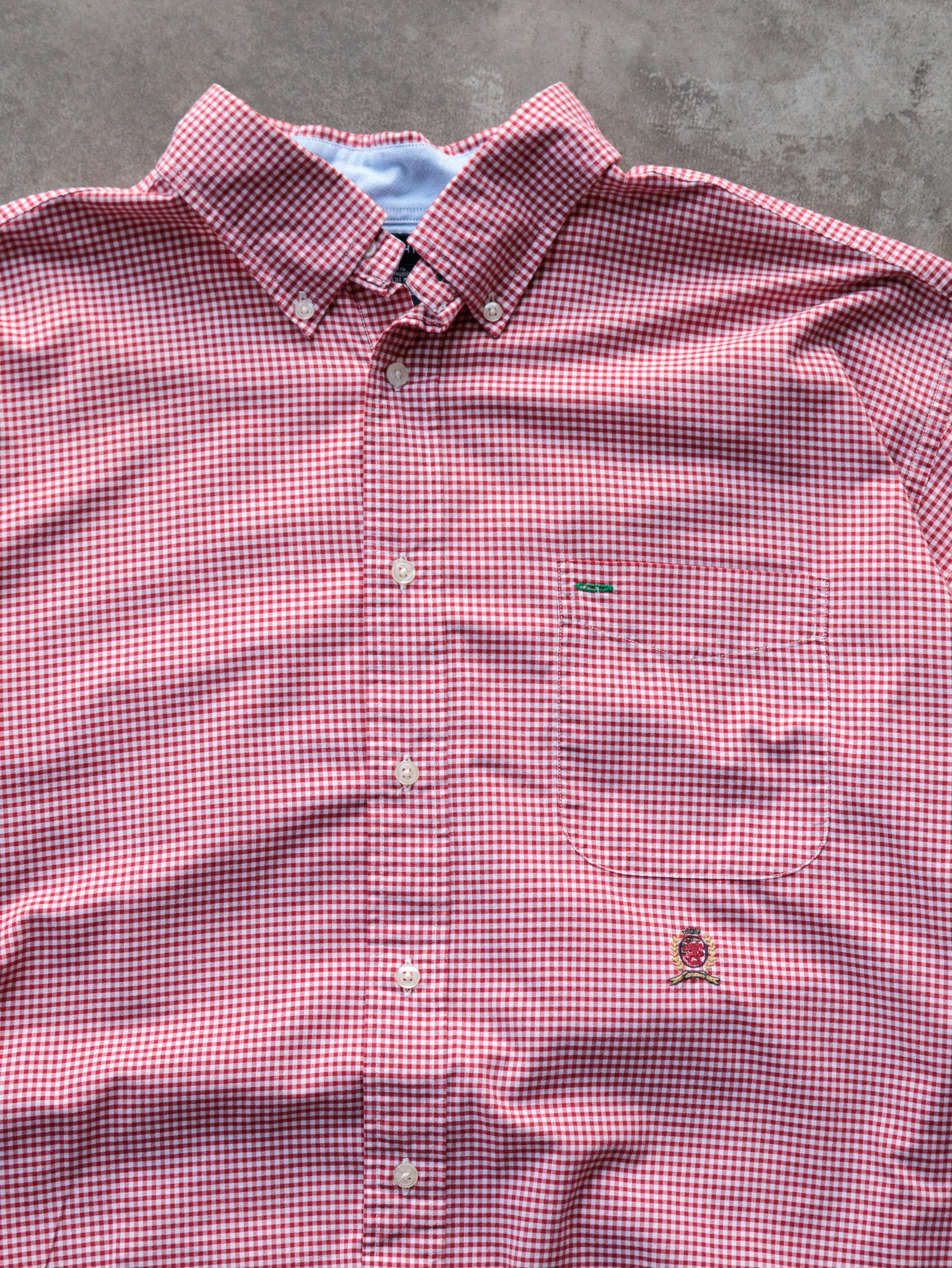 Vintage 00s Red Tommy Hilfiger Shirt (XL)