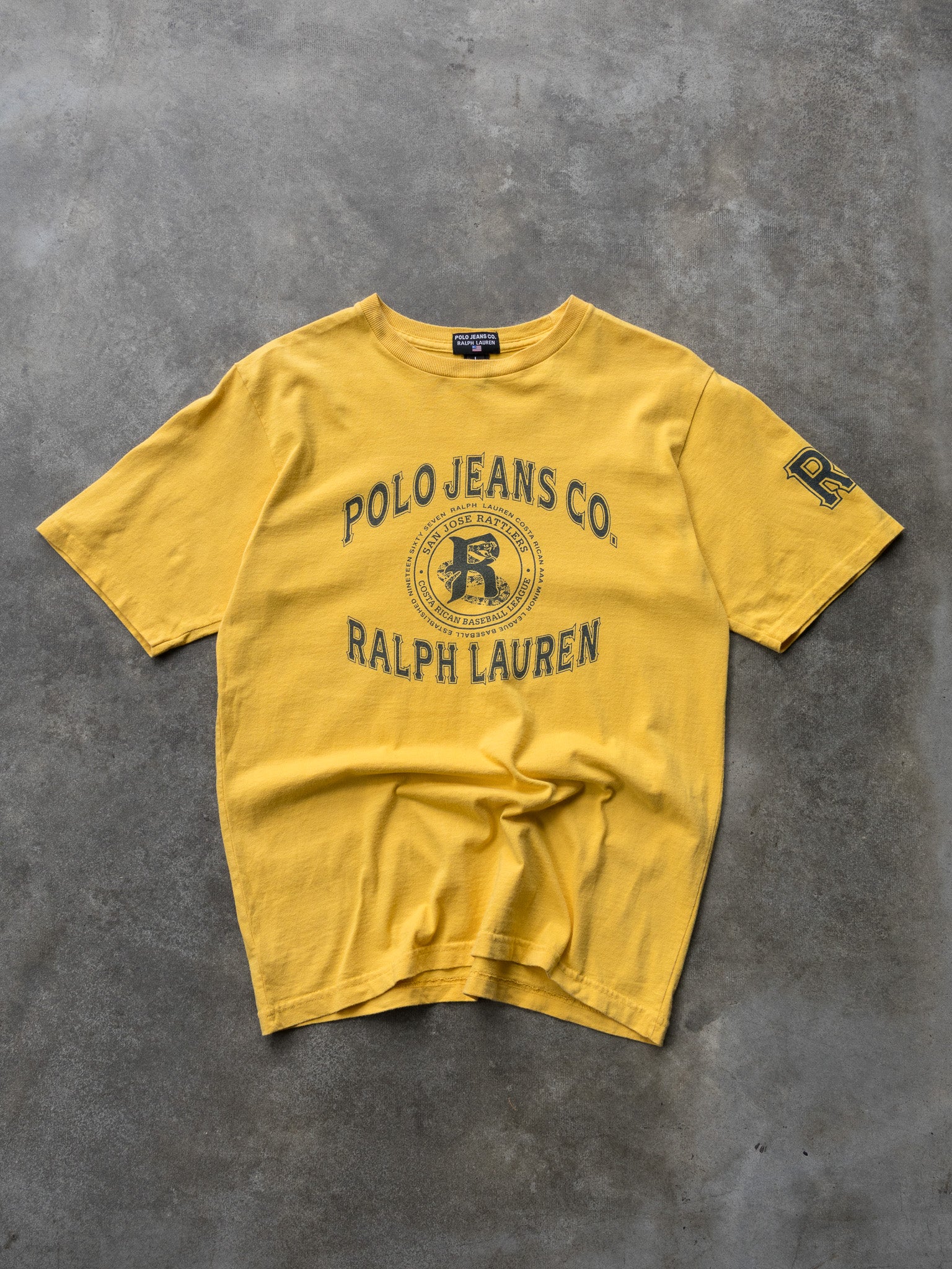 Vintage 00s Yellow Polo Jeans Co. Ralph Lauren Tee (L)