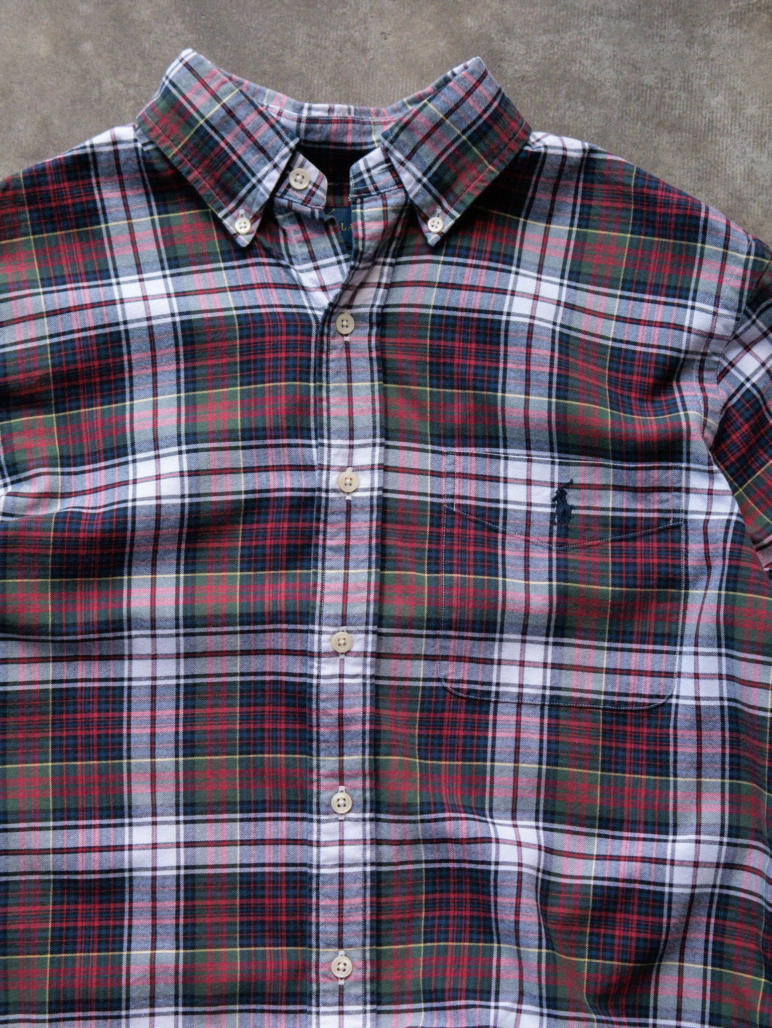 Vintage Grey Tartan Ralph Lauren Shirt (S)