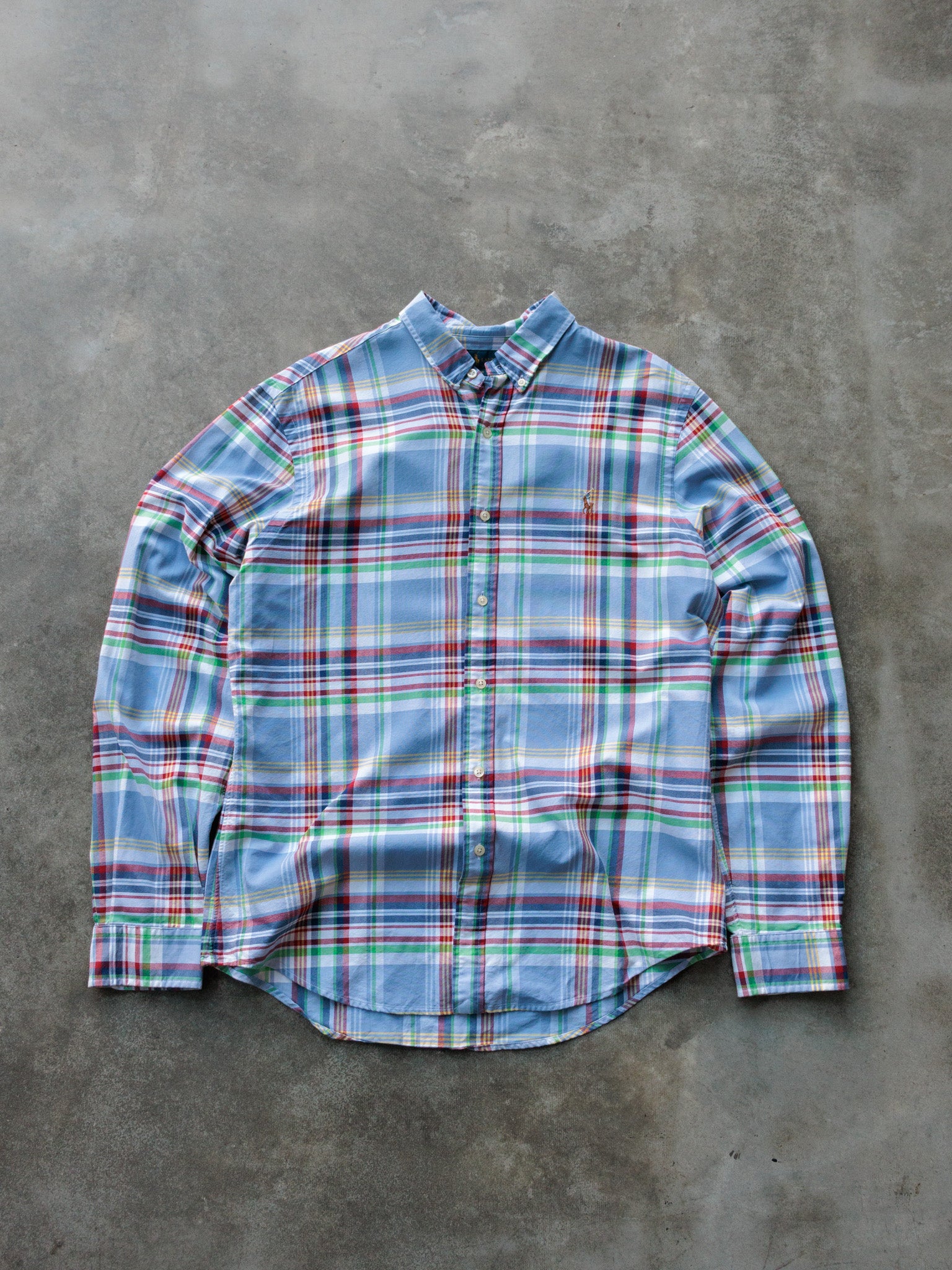 Blue Plaid Ralph Lauren Shirt (L)