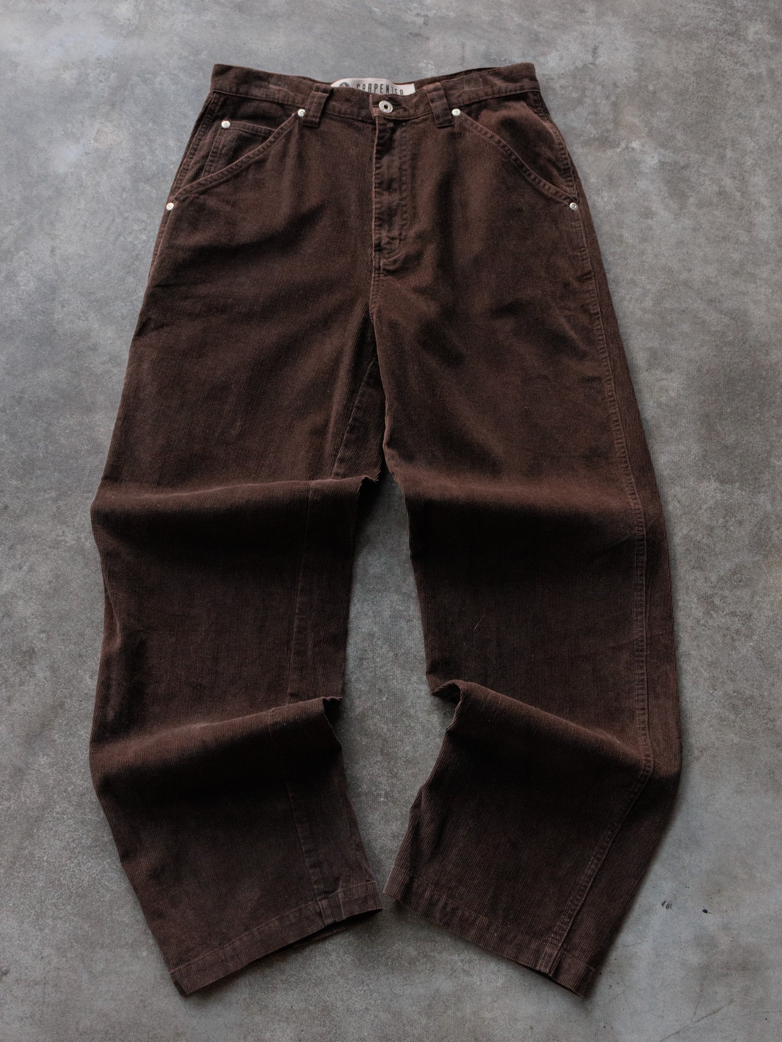 Vintage 00s Brown Corduroy Carpenter Pants (W33)
