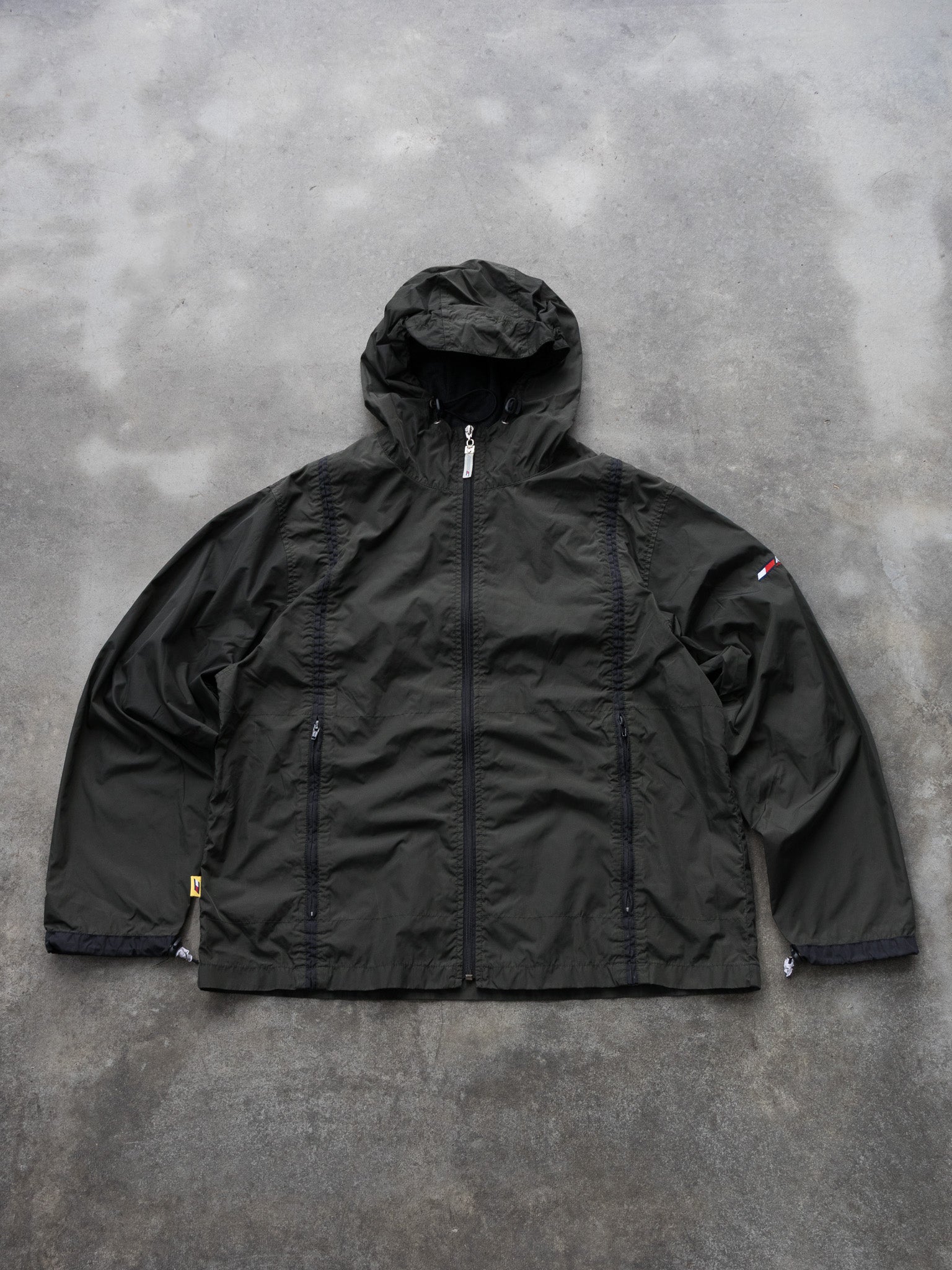 Vintage Military Green Tommy Hilfiger Hooded Jacket (XL)