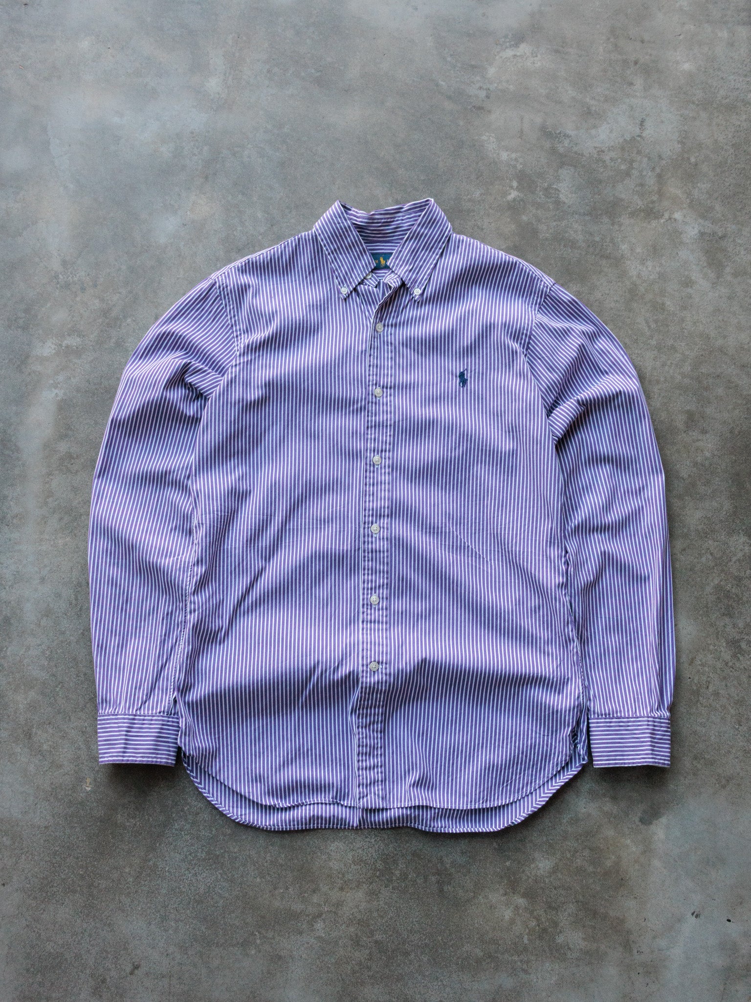 Vintage 00s Purple Striped Ralph Lauren Shirt (M)