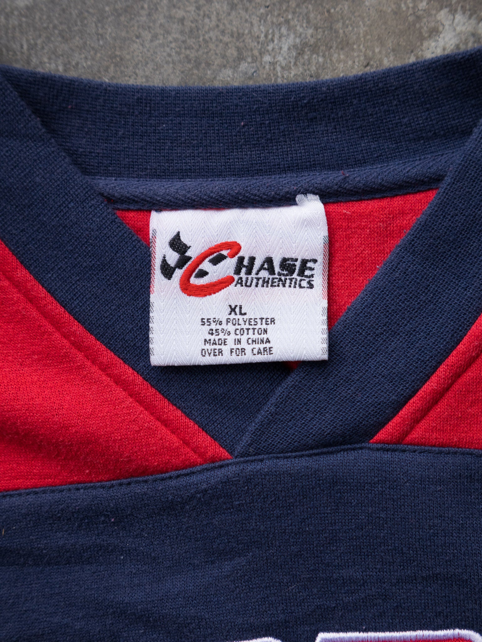 Vintage Navy & Red Jeff Gordon NASCAR Sweatshirt (XL)