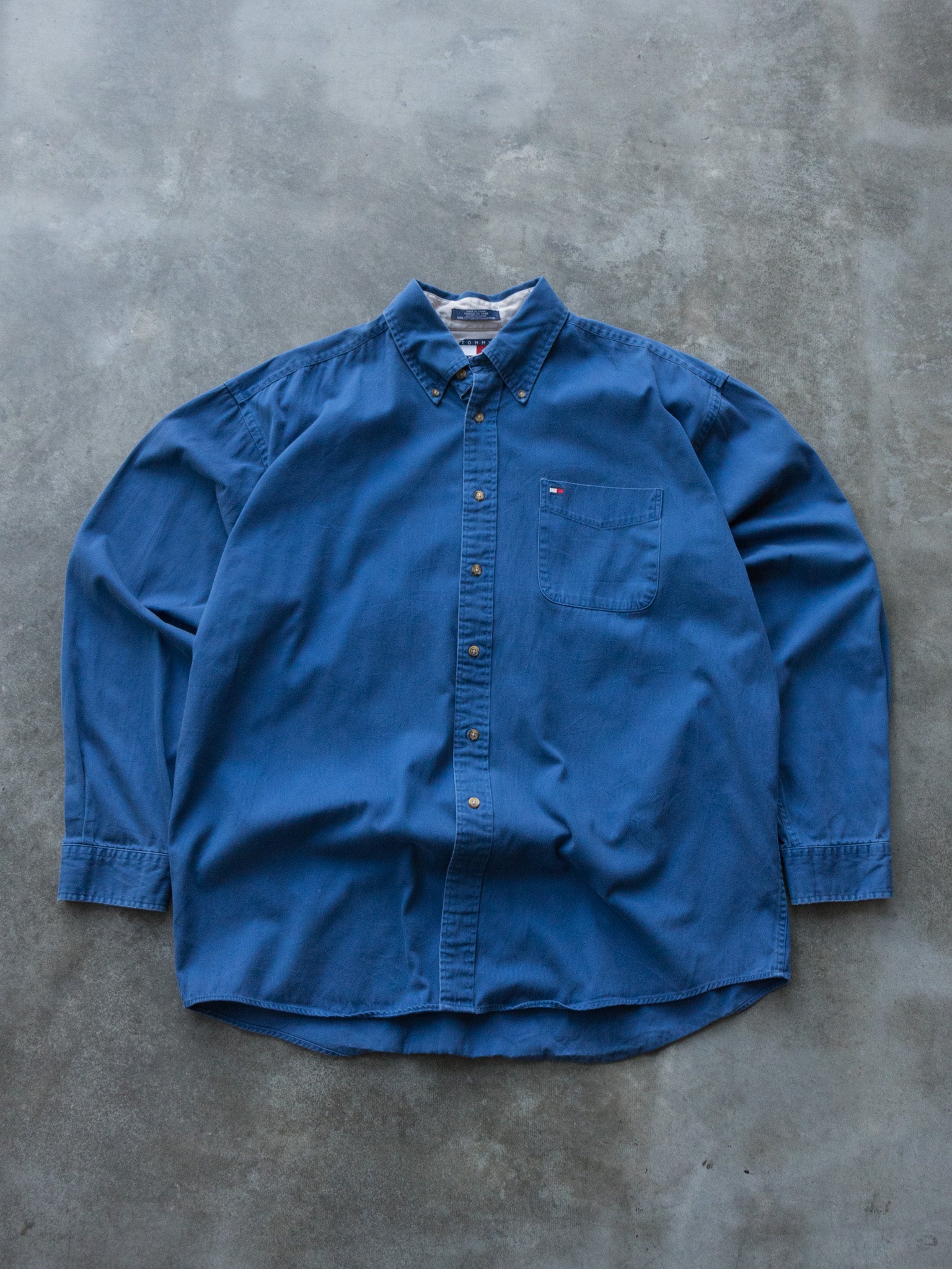 Vintage Blue Tommy Hilfiger Shirt (XL)