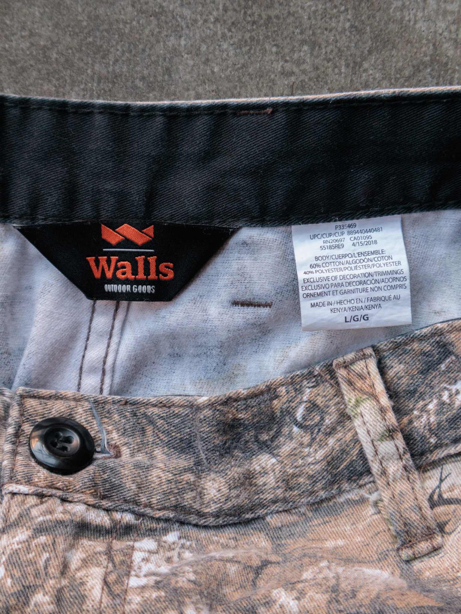 Brown Realtree Edge Camo Walls Outdoor Goods Cargo Pants (L)