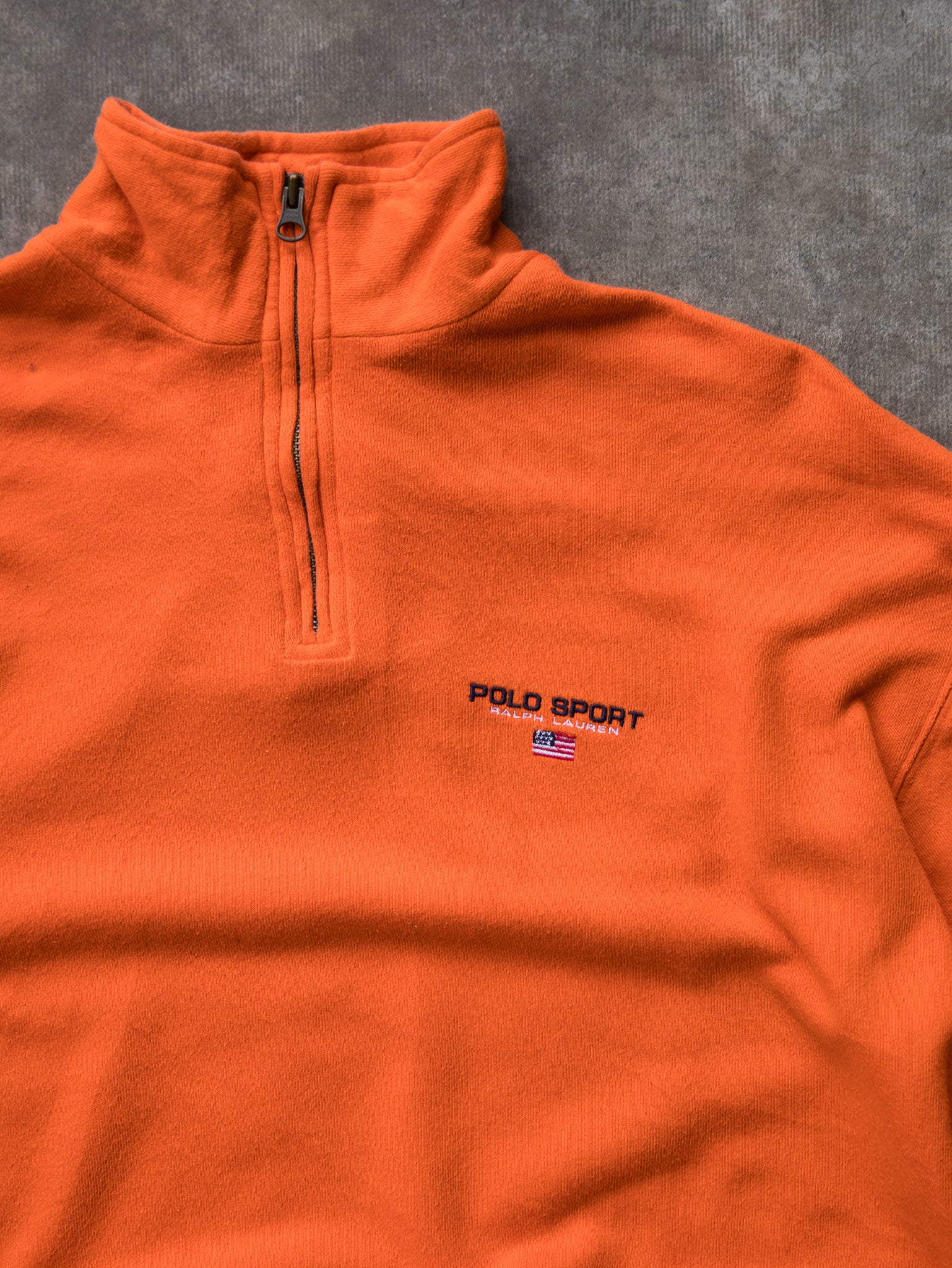 Vintage 90s Polo Sport Ralph Lauren Quarter Zip Sweatshirt (L)