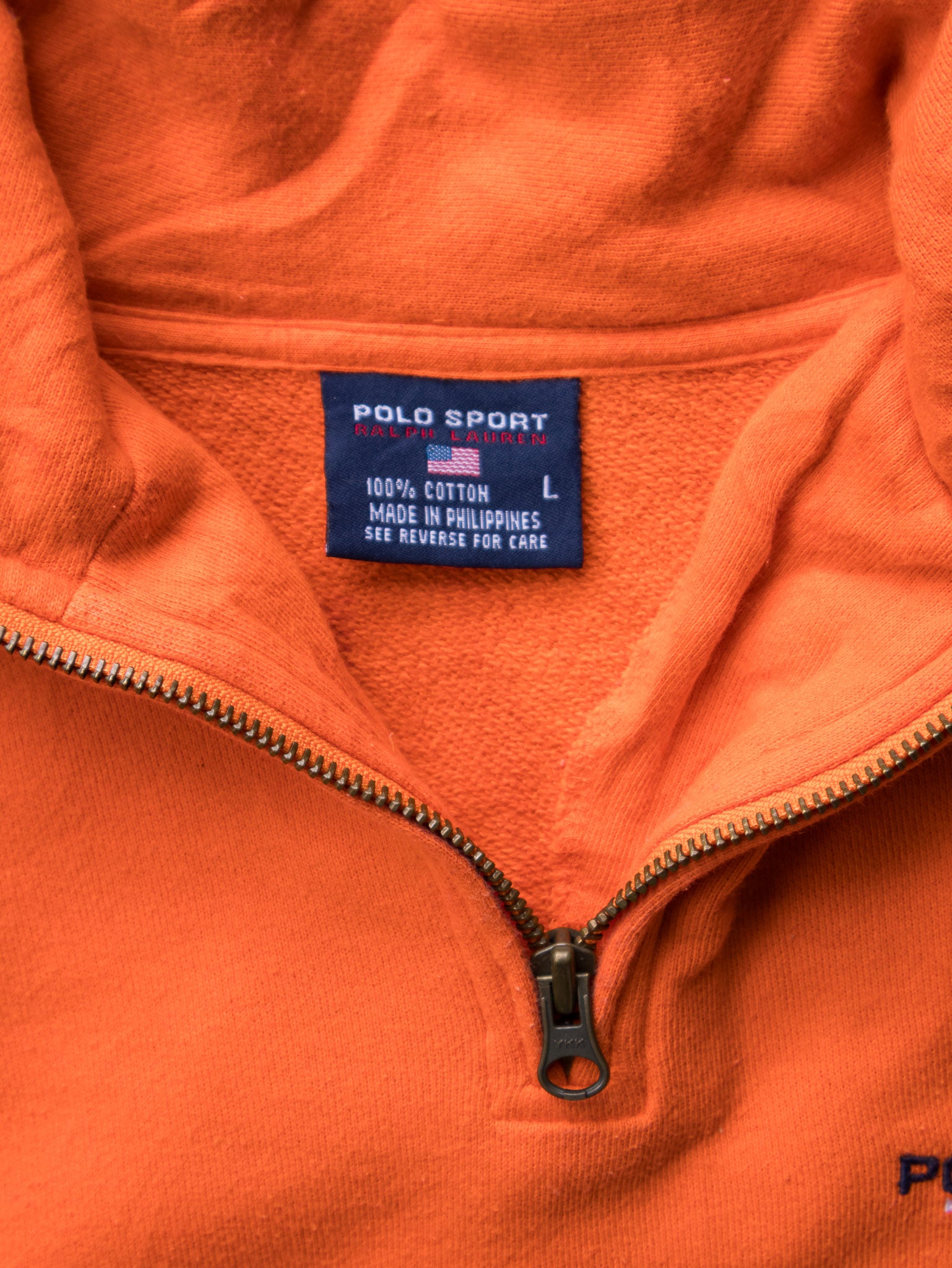 Vintage 90s Polo Sport Ralph Lauren Quarter Zip Sweatshirt (L)