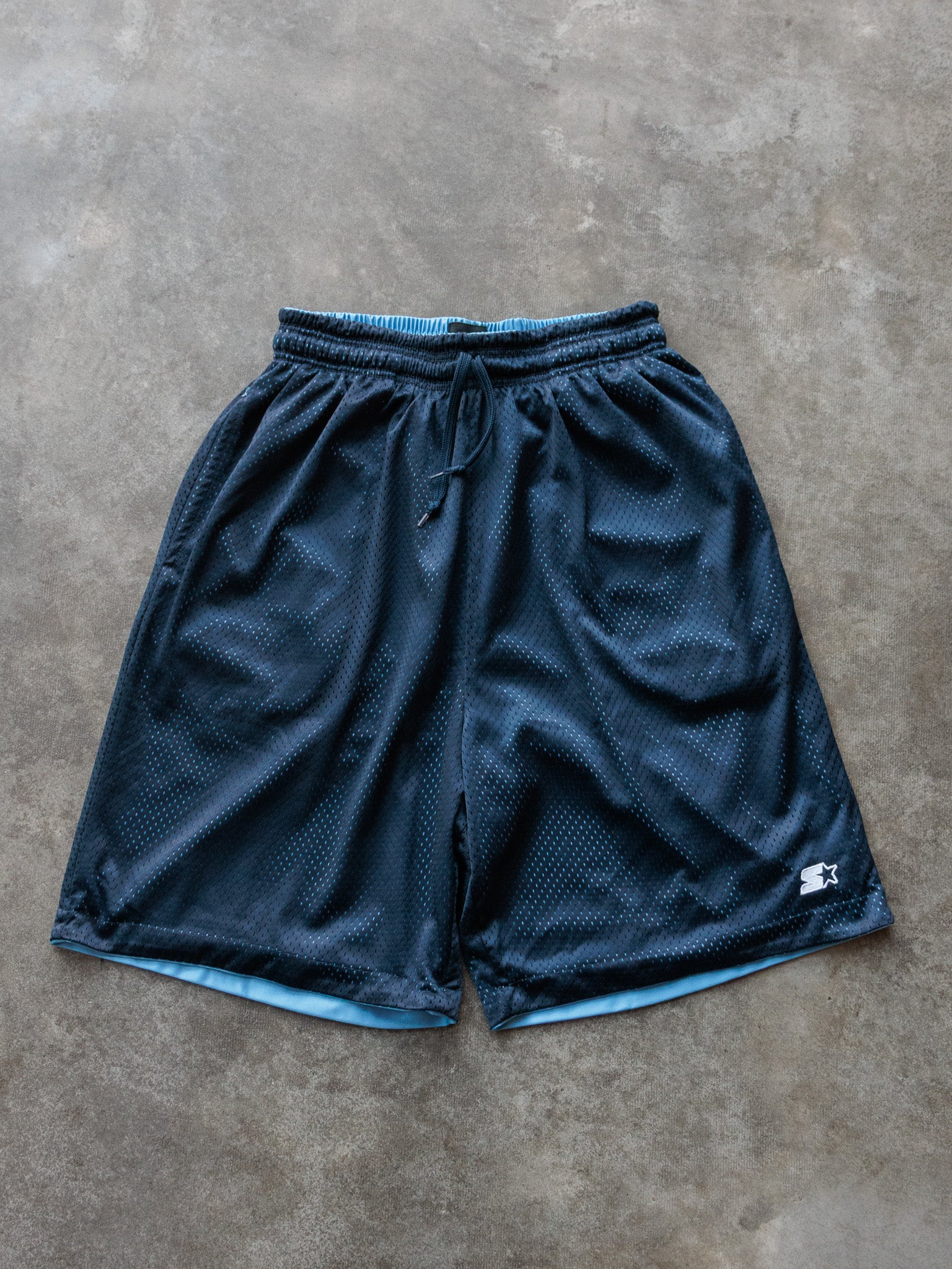 Vintage Blue Starter Reversible Mesh Shorts (-)