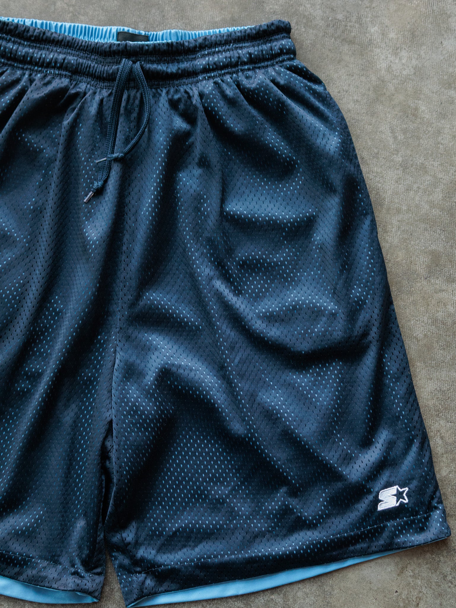 Vintage Blue Starter Reversible Mesh Shorts (-)