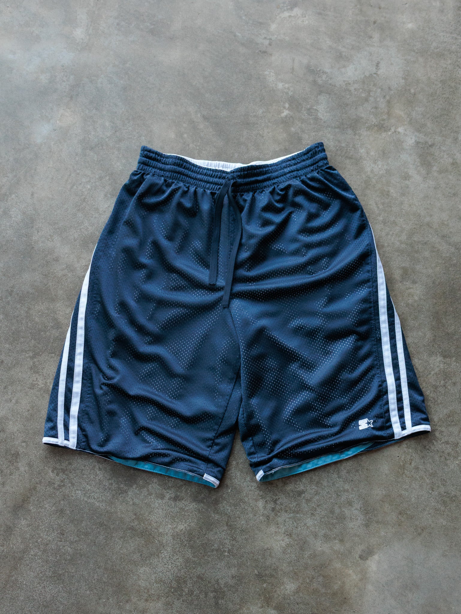 Vintage Navy Reversible Starter Mesh Shorts (-)