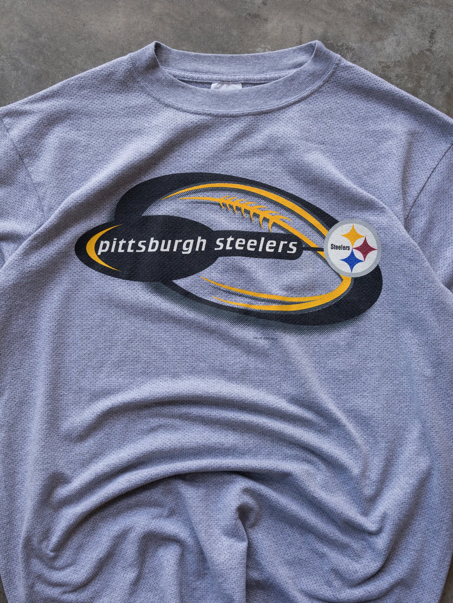 Vintage 2000 Grey Pittsburgh Steelers Mesh Tee (XL)