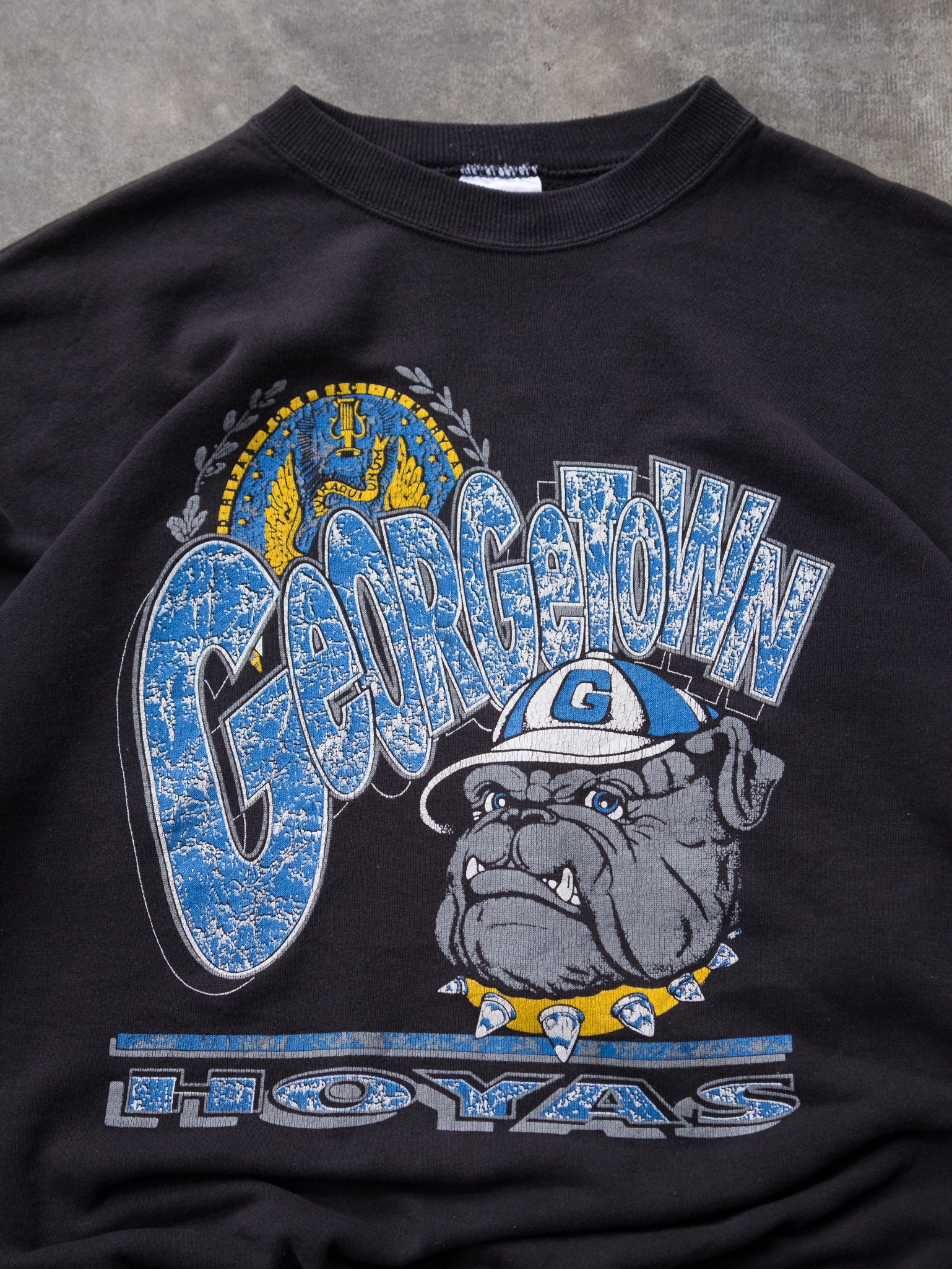 Vintage 90s Black Georgetown Hoyas Sweatshirt (XL)