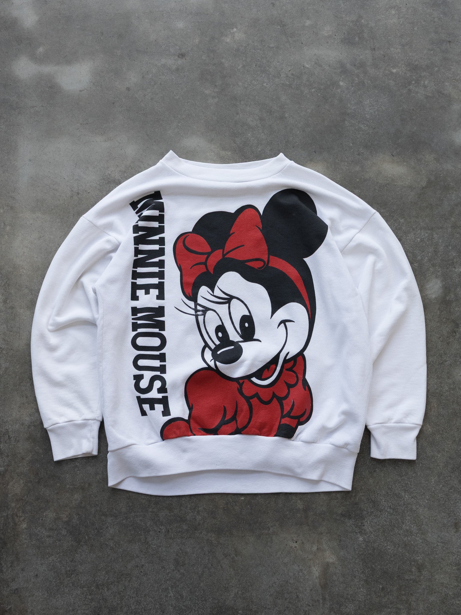 Vintage 90s White Minnie Mouse Sweatshirt (XL)