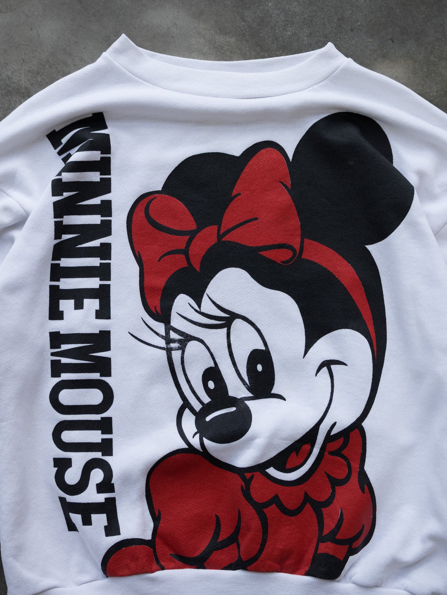 Vintage 90s White Minnie Mouse Sweatshirt (XL)
