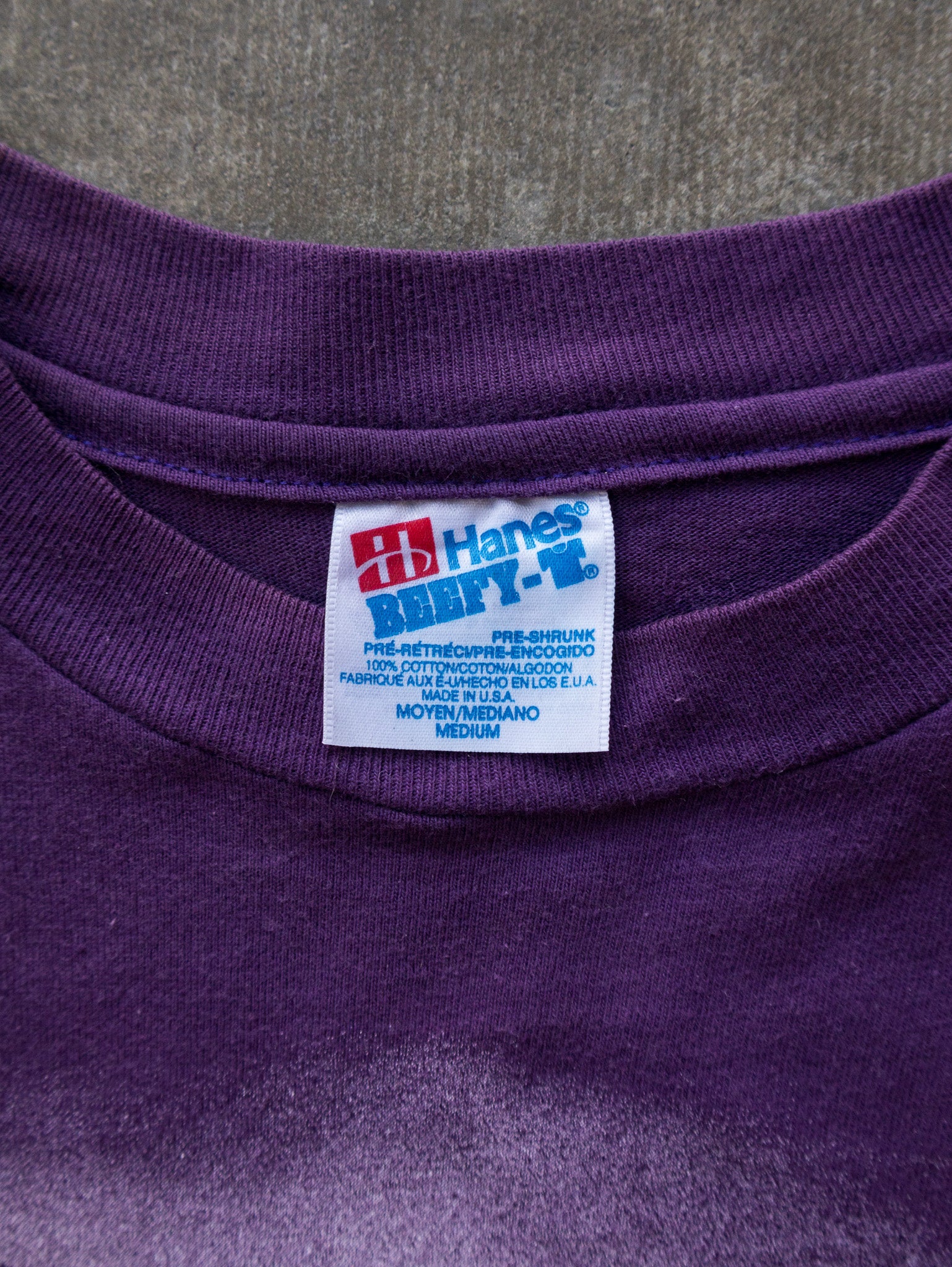 Vintage 90s Purple This Body Climbed Mount Washington Tee (M)