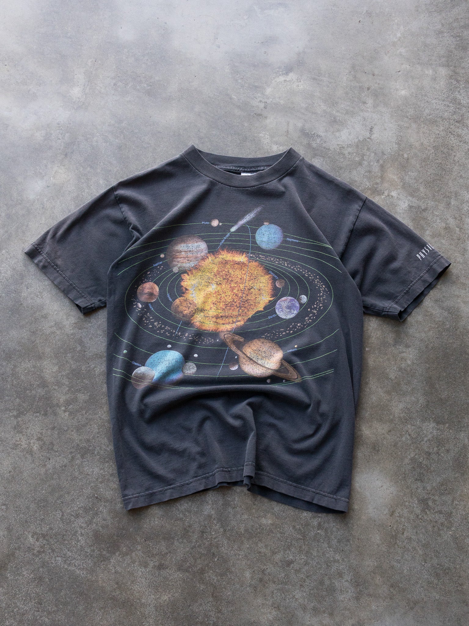Vintage 1998 Faded Black Solar System Tee (M)