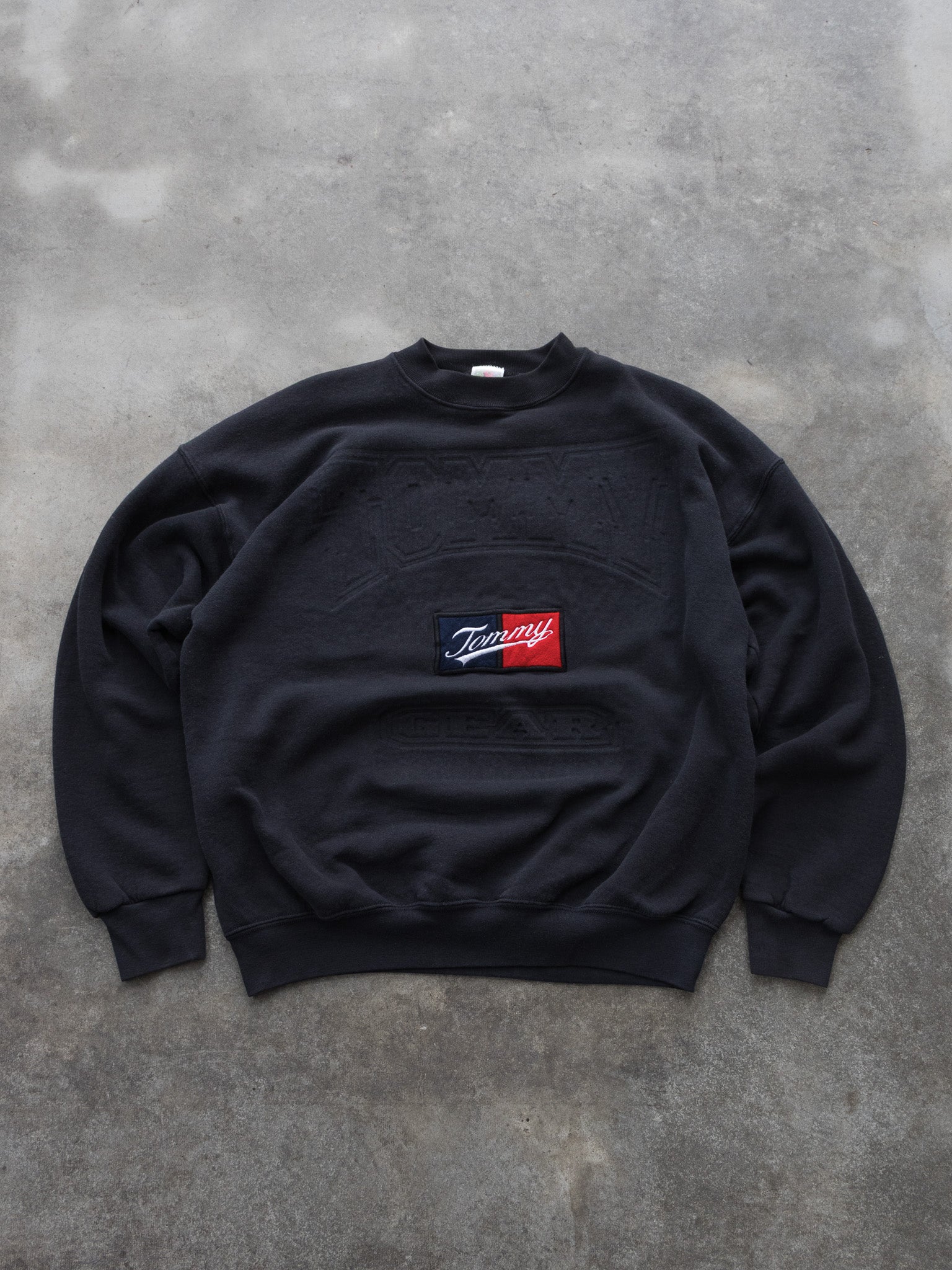 Vintage Black Tommy Hilfiger Gear Sweatshirt (XL)