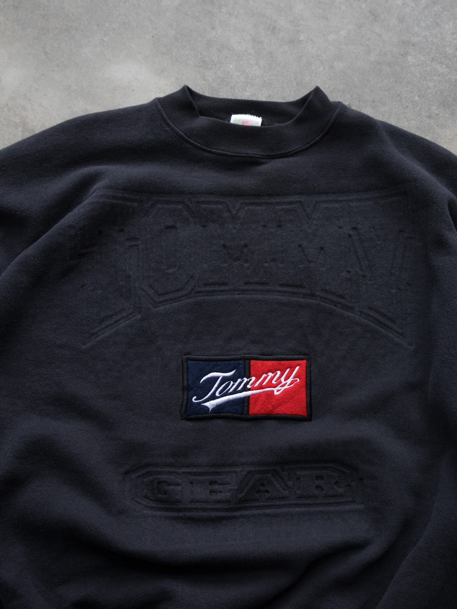 Vintage Black Tommy Hilfiger Gear Sweatshirt (XL)