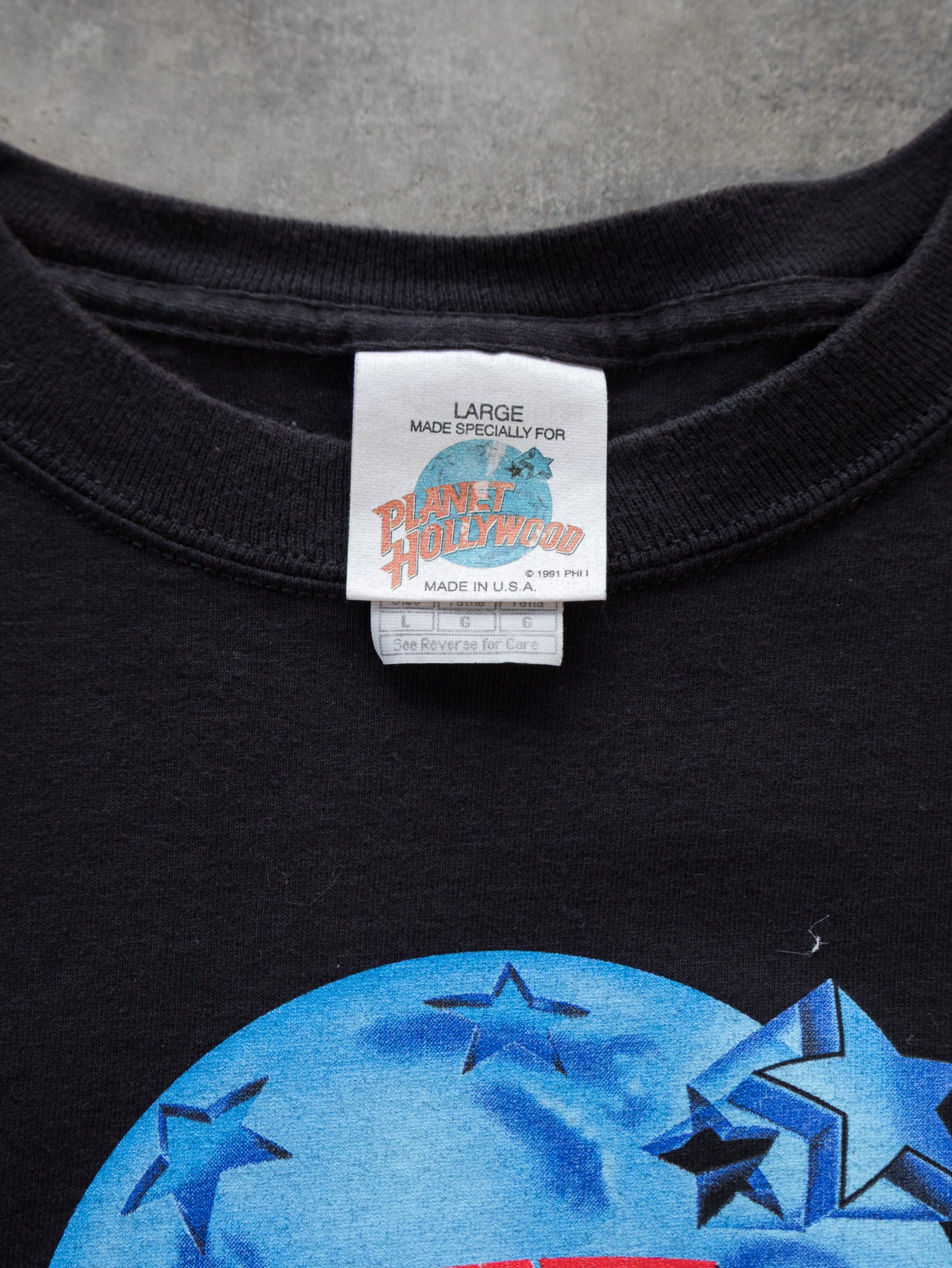 Vintage 1991 Black Planet Hollywood Chicago Tee (L)