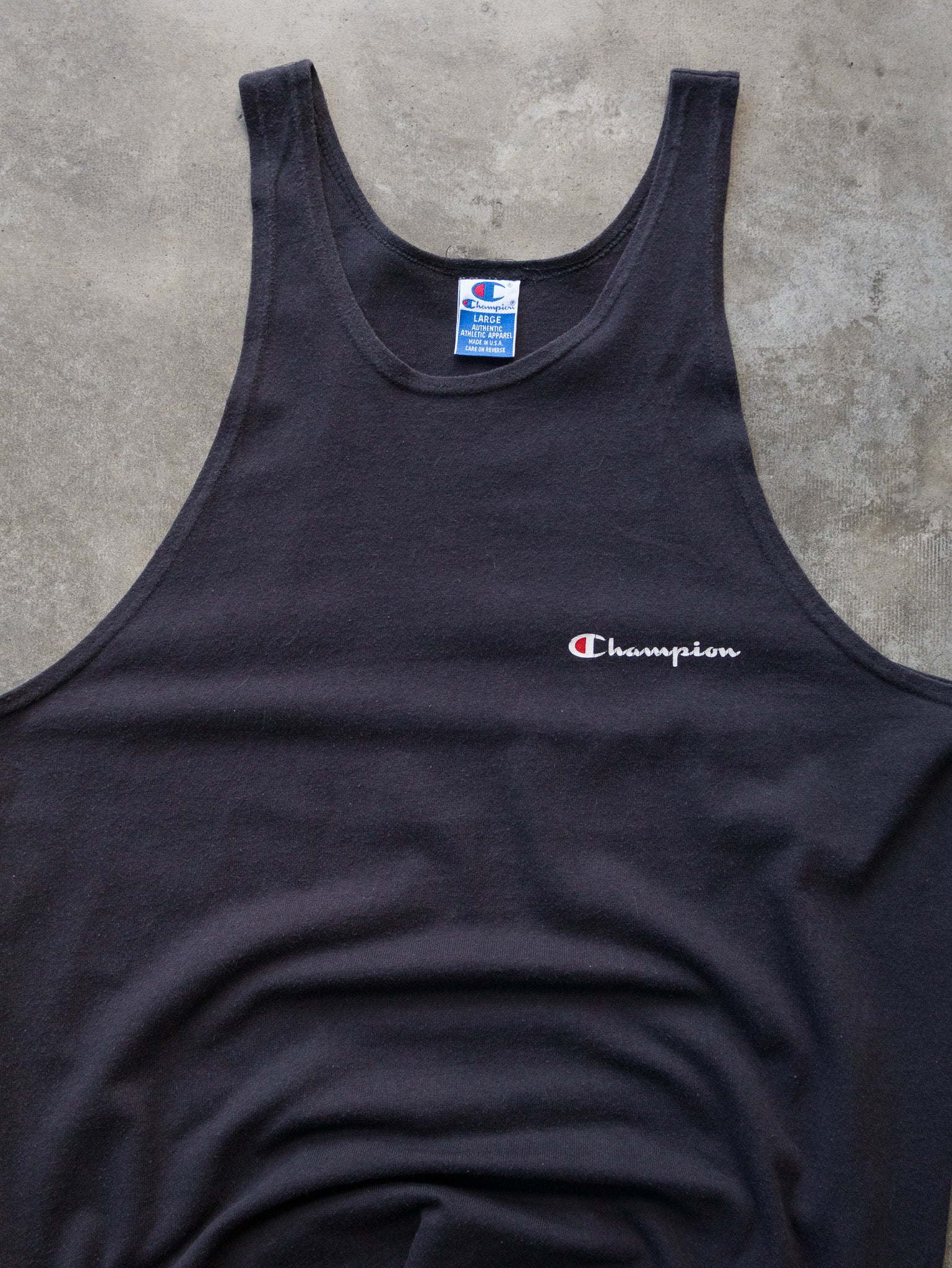 Vintage 90s Black Champion Tank (L)